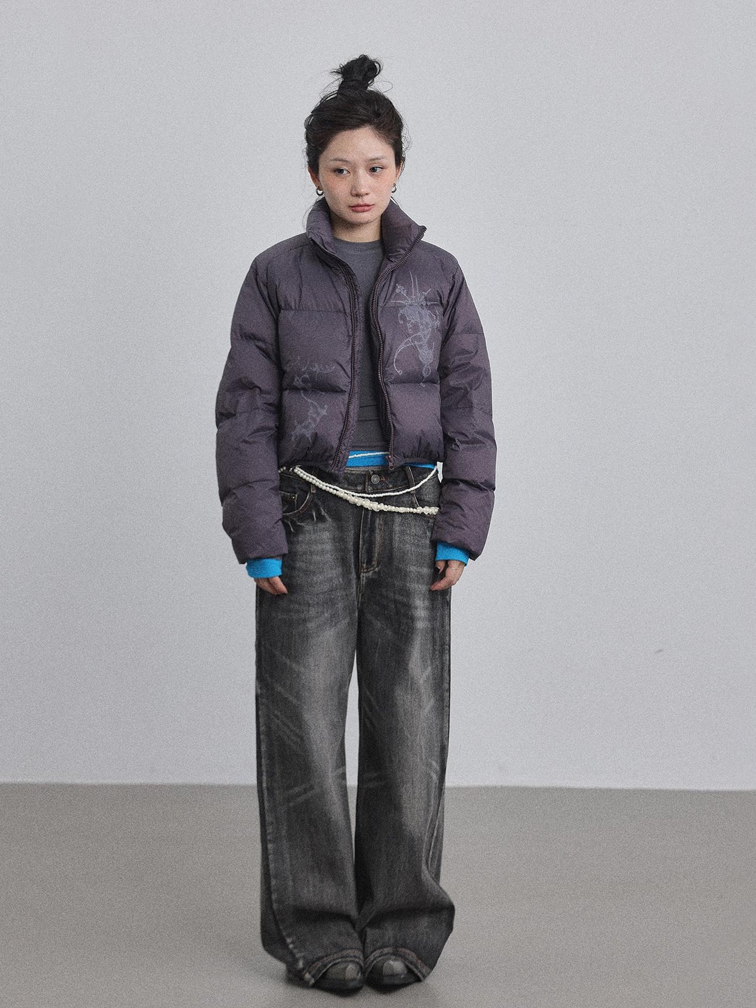 Achihara Alchemy Inspired Quilted Nylon Jacket