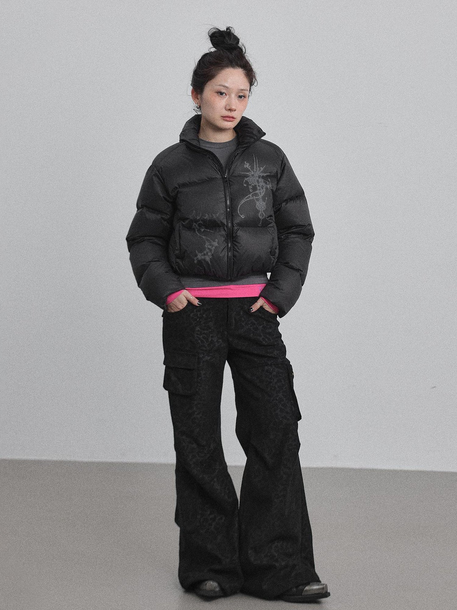 Achihara Alchemy Inspired Quilted Nylon Jacket