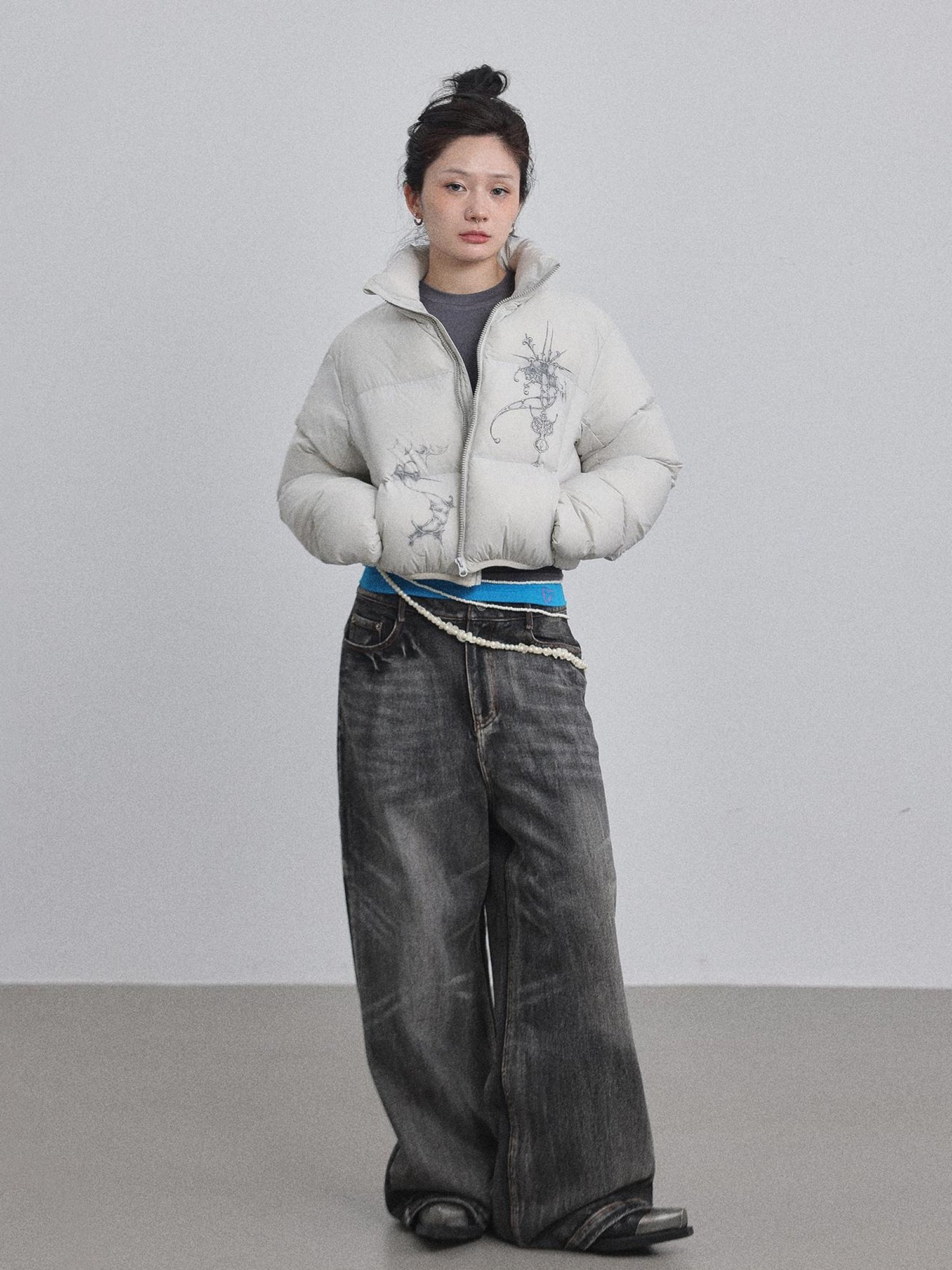 Achihara Alchemy Inspired Quilted Nylon Jacket