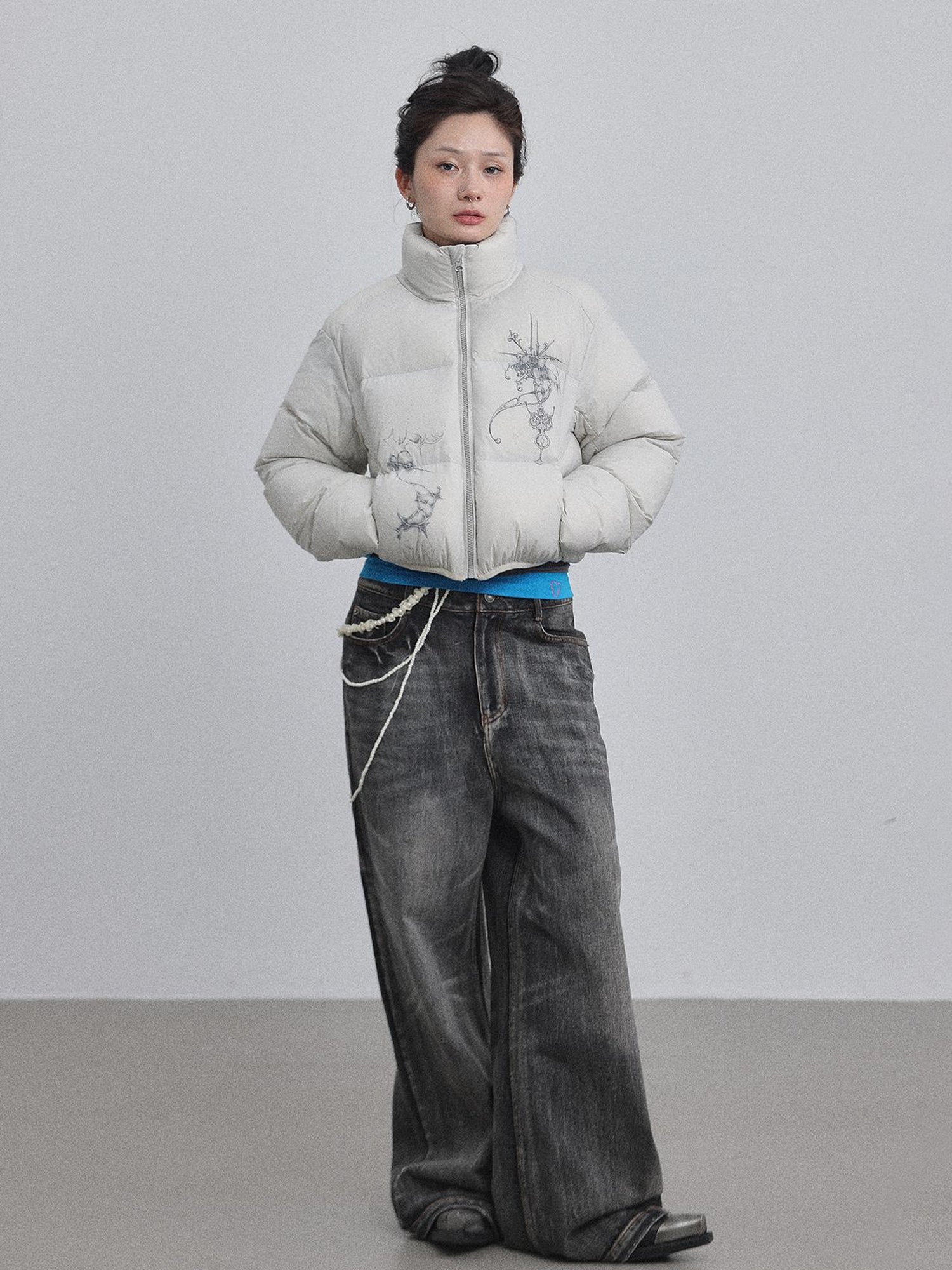 Achihara Alchemy Inspired Quilted Nylon Jacket