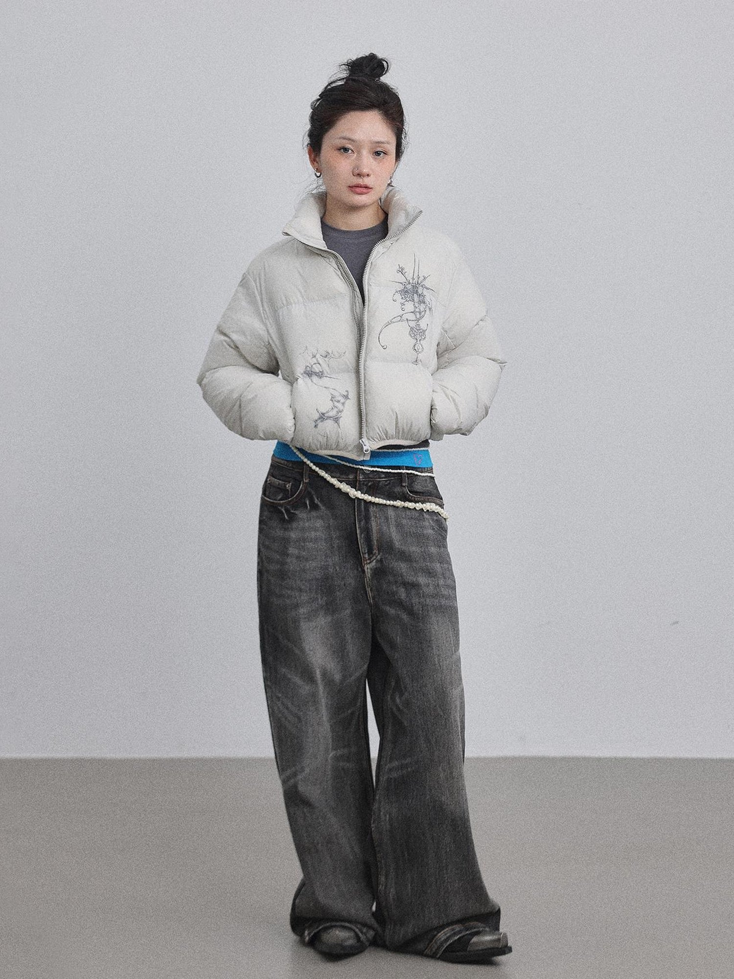Achihara Alchemy Inspired Quilted Nylon Jacket