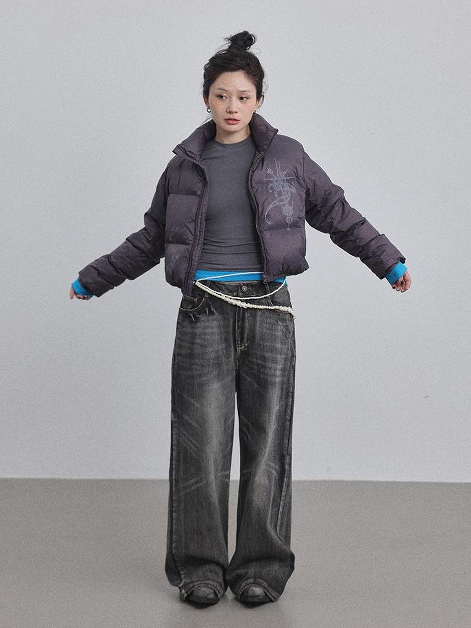 Achihara Alchemy Inspired Quilted Nylon Jacket