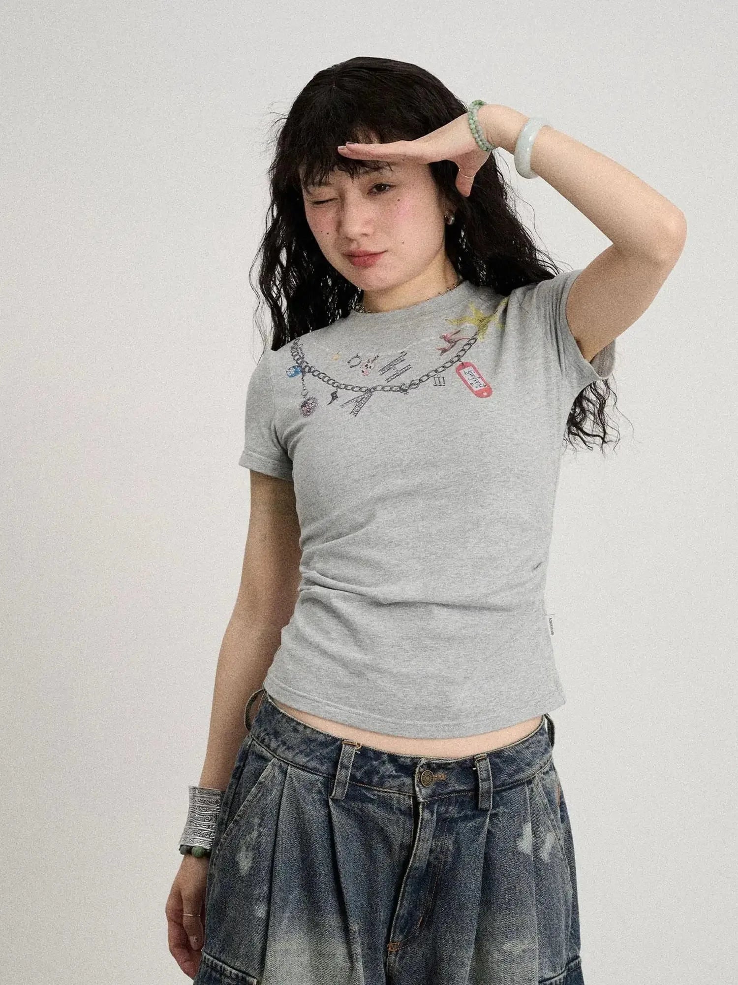 Alocasia Cotton Tee With Star Charm