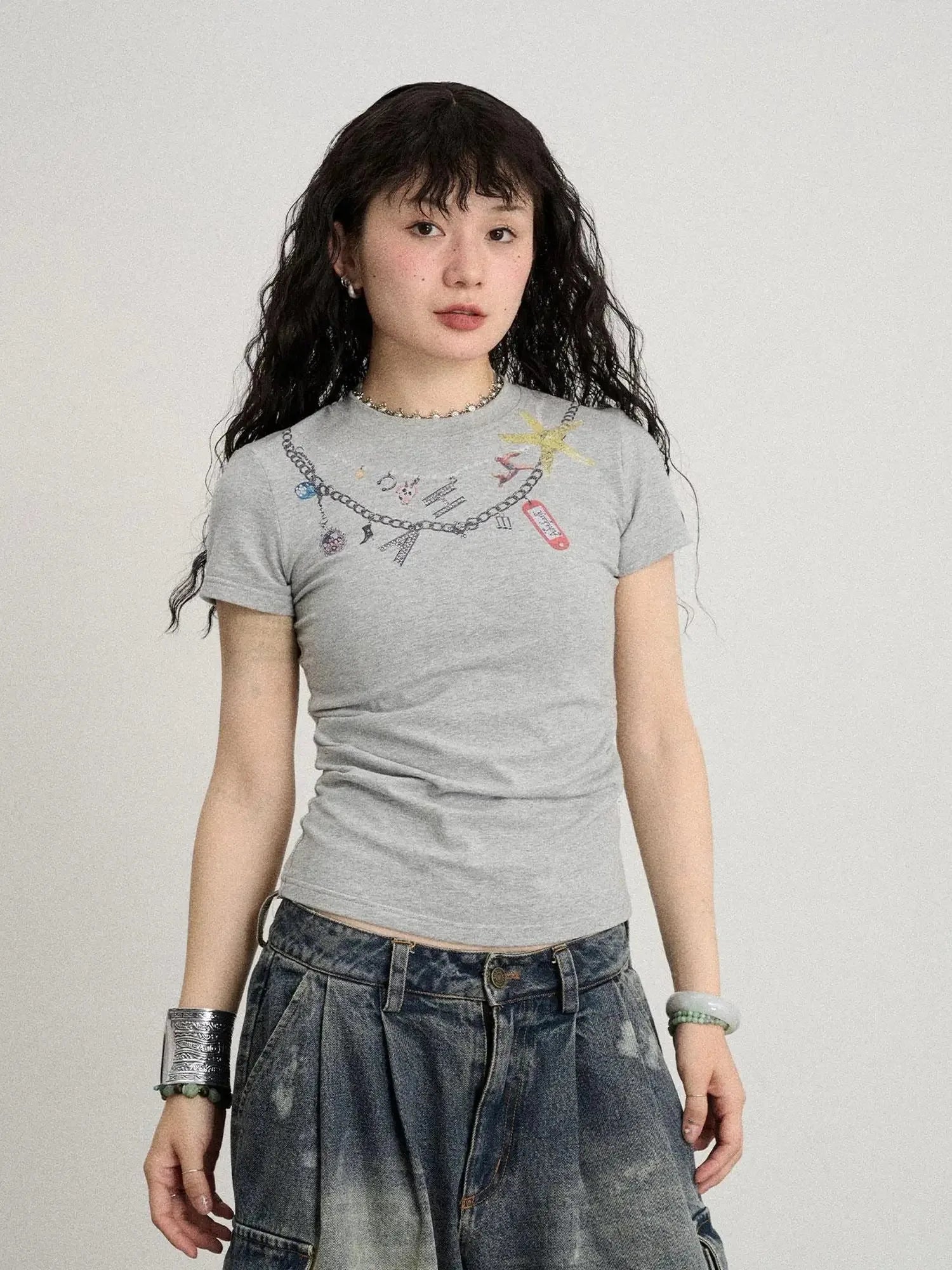 Alocasia Cotton Tee With Star Charm