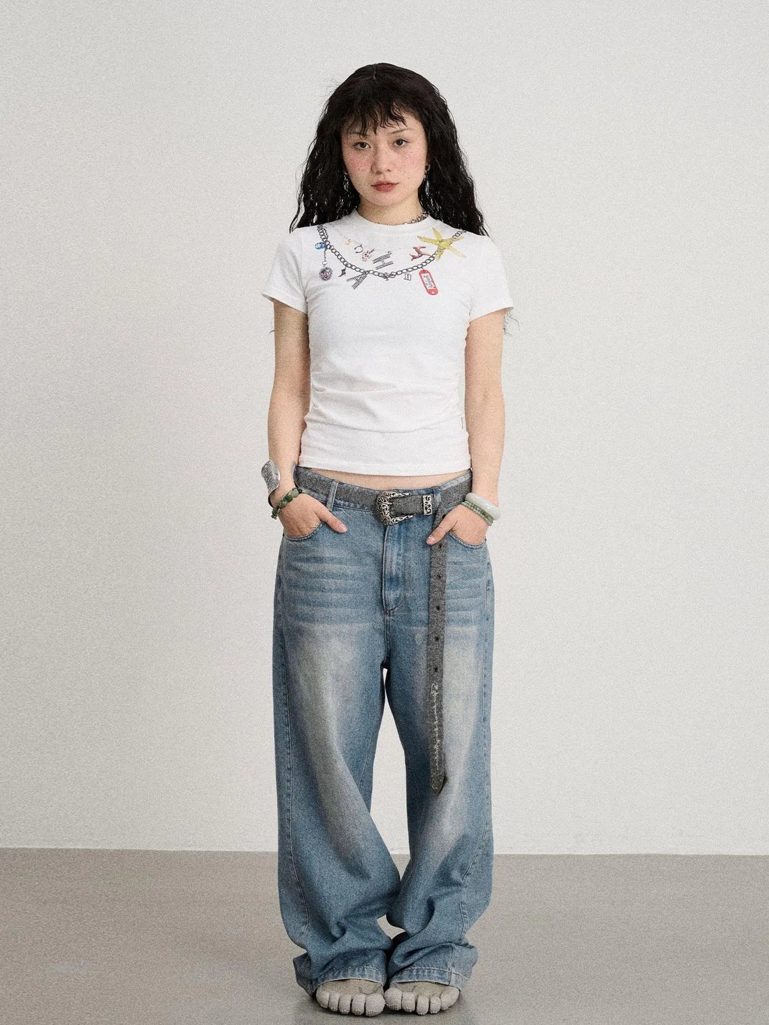 Alocasia Cotton Tee With Star Charm