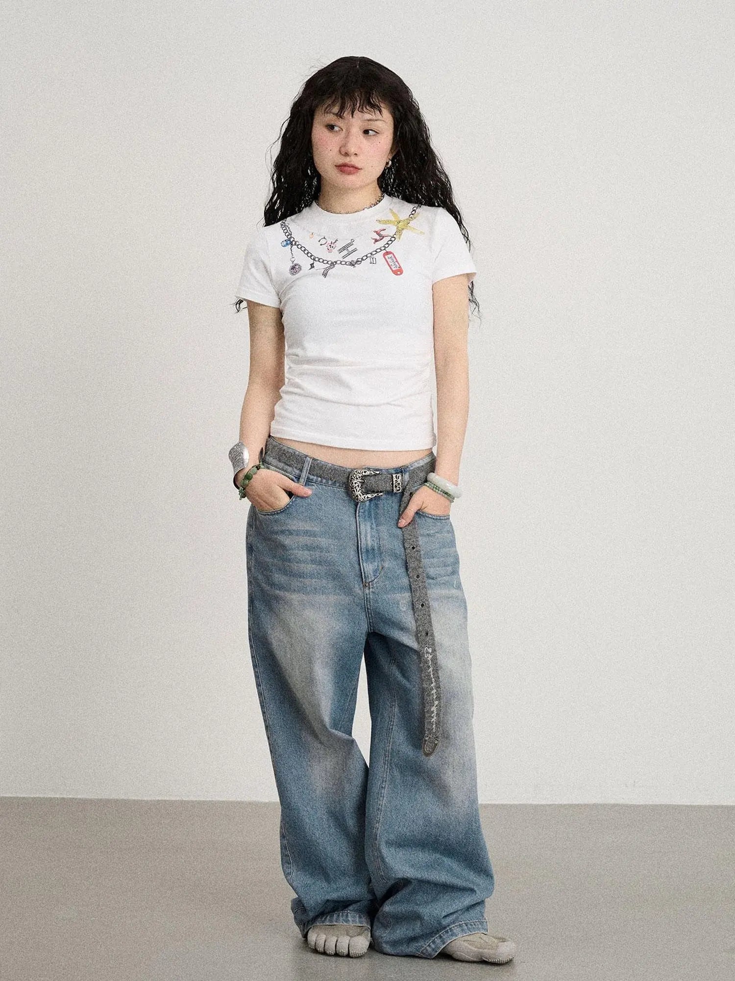 Alocasia Cotton Tee With Star Charm