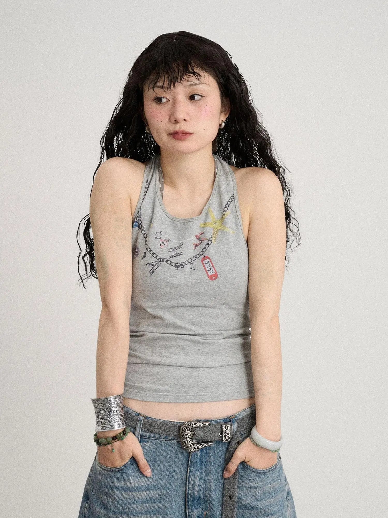 Alocasia Cotton Tee With Star Charm