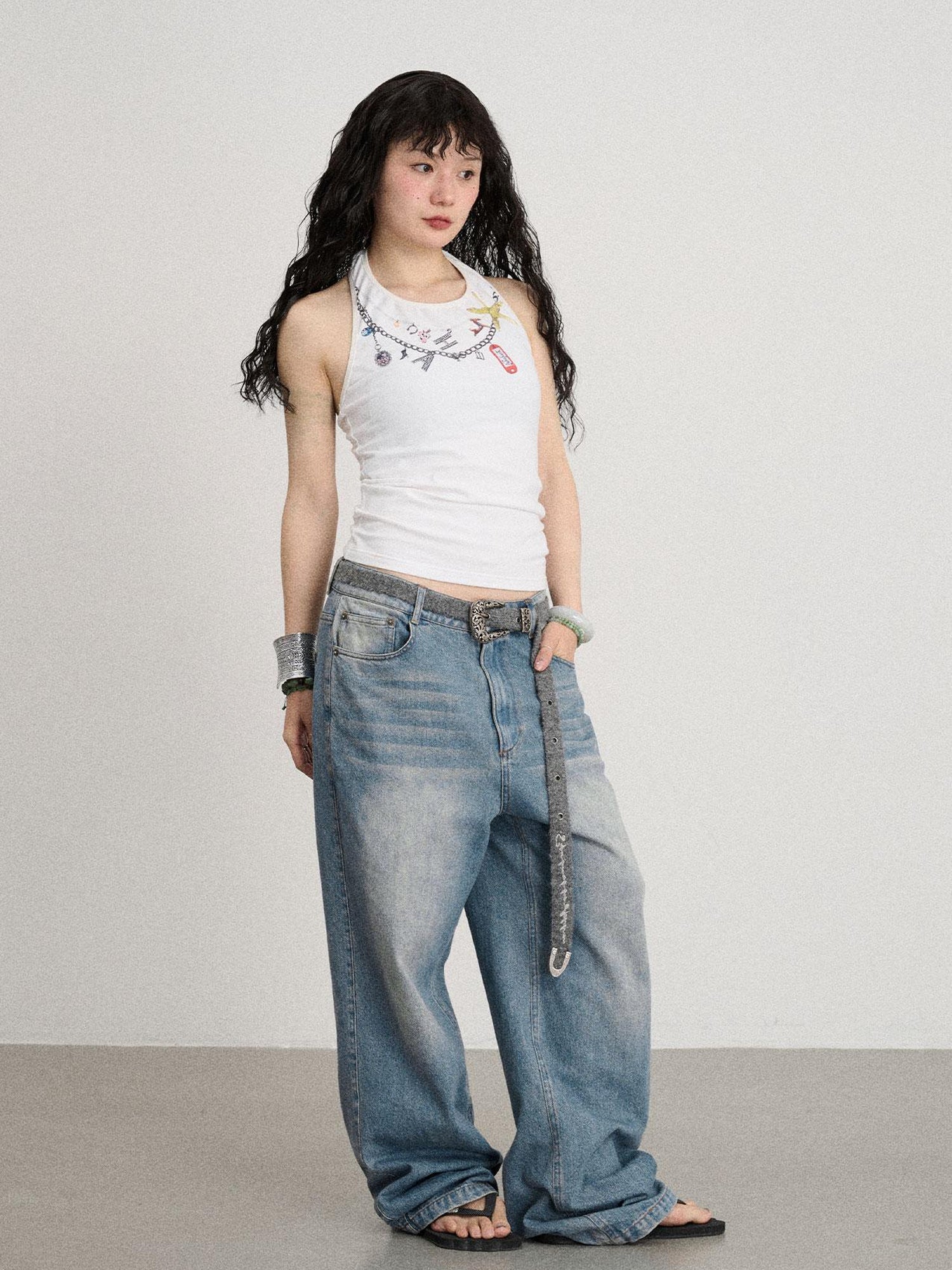 Achihara Alocasia Cotton Tee With Star Charm