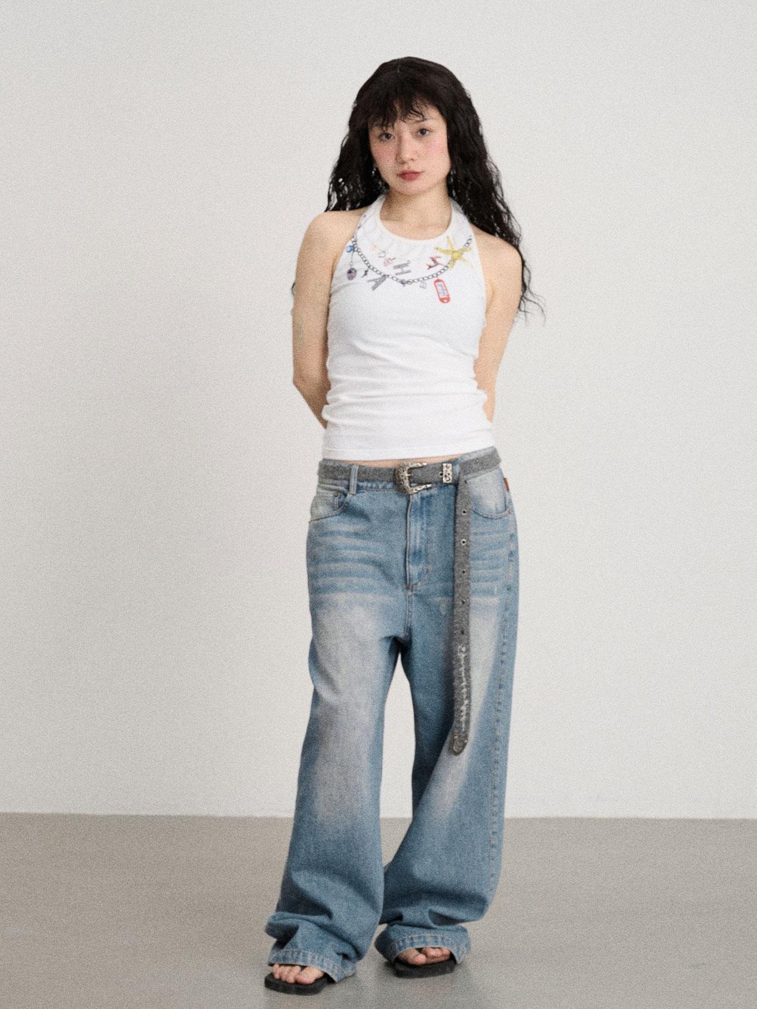 Achihara Alocasia Cotton Tee With Star Charm