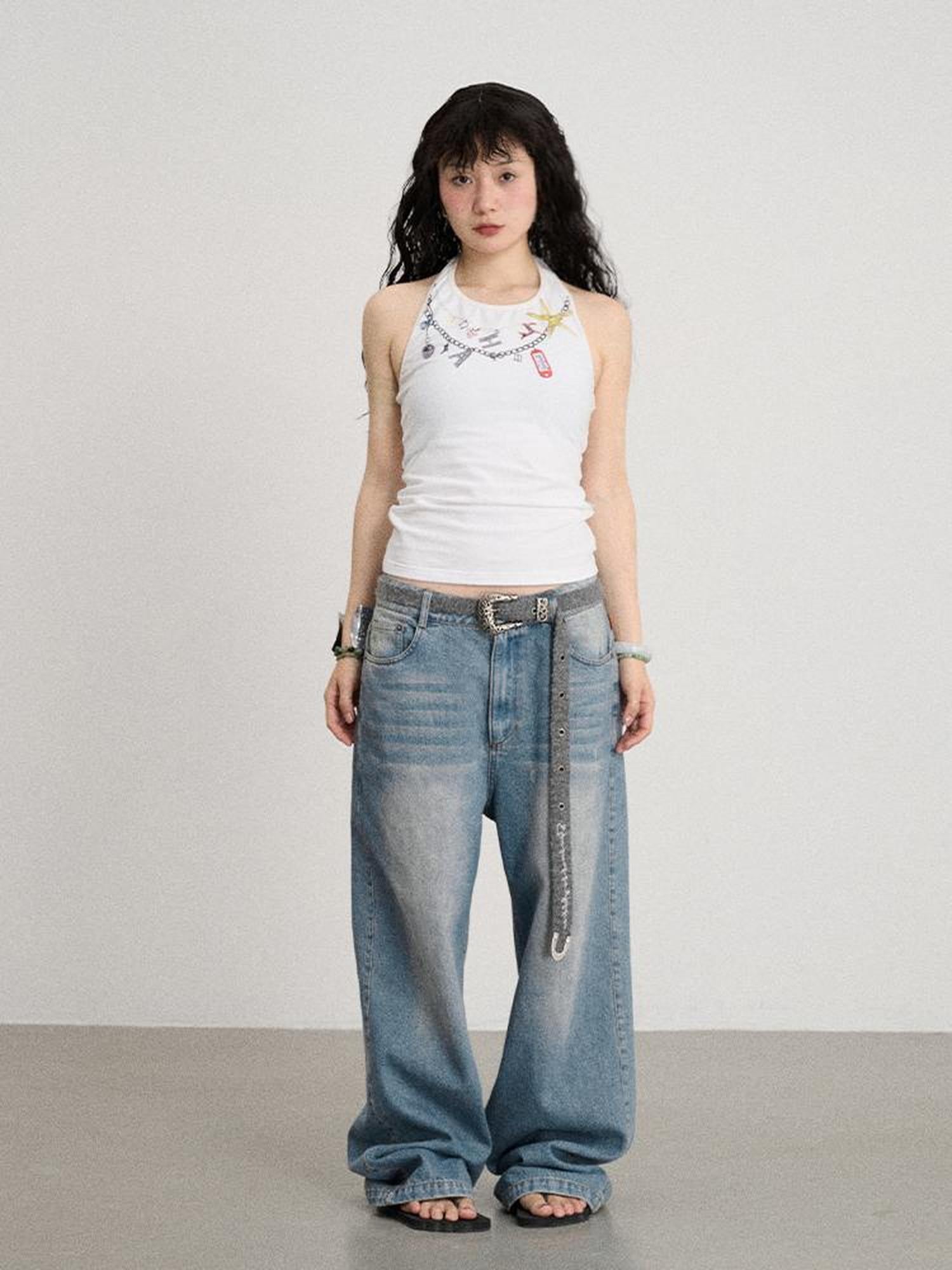 Achihara Alocasia Cotton Tee With Star Charm