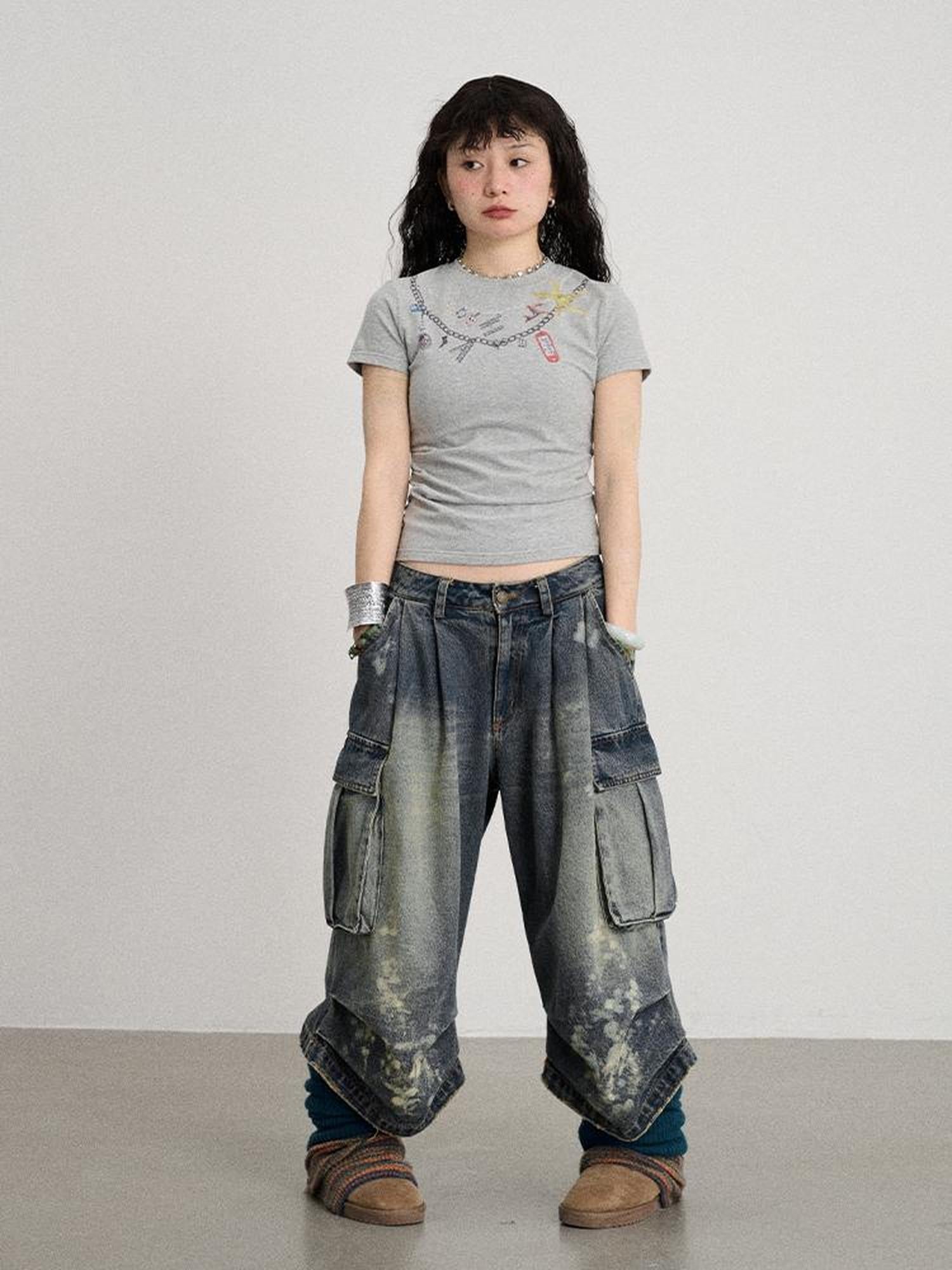 Achihara Alocasia Cotton Tee With Star Charm