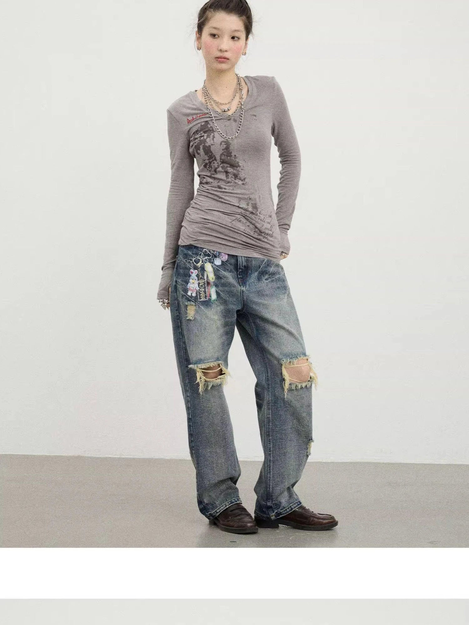 Apple Tree Twist T-Shirt Lightweight Long Sleeve Sun Protection Top