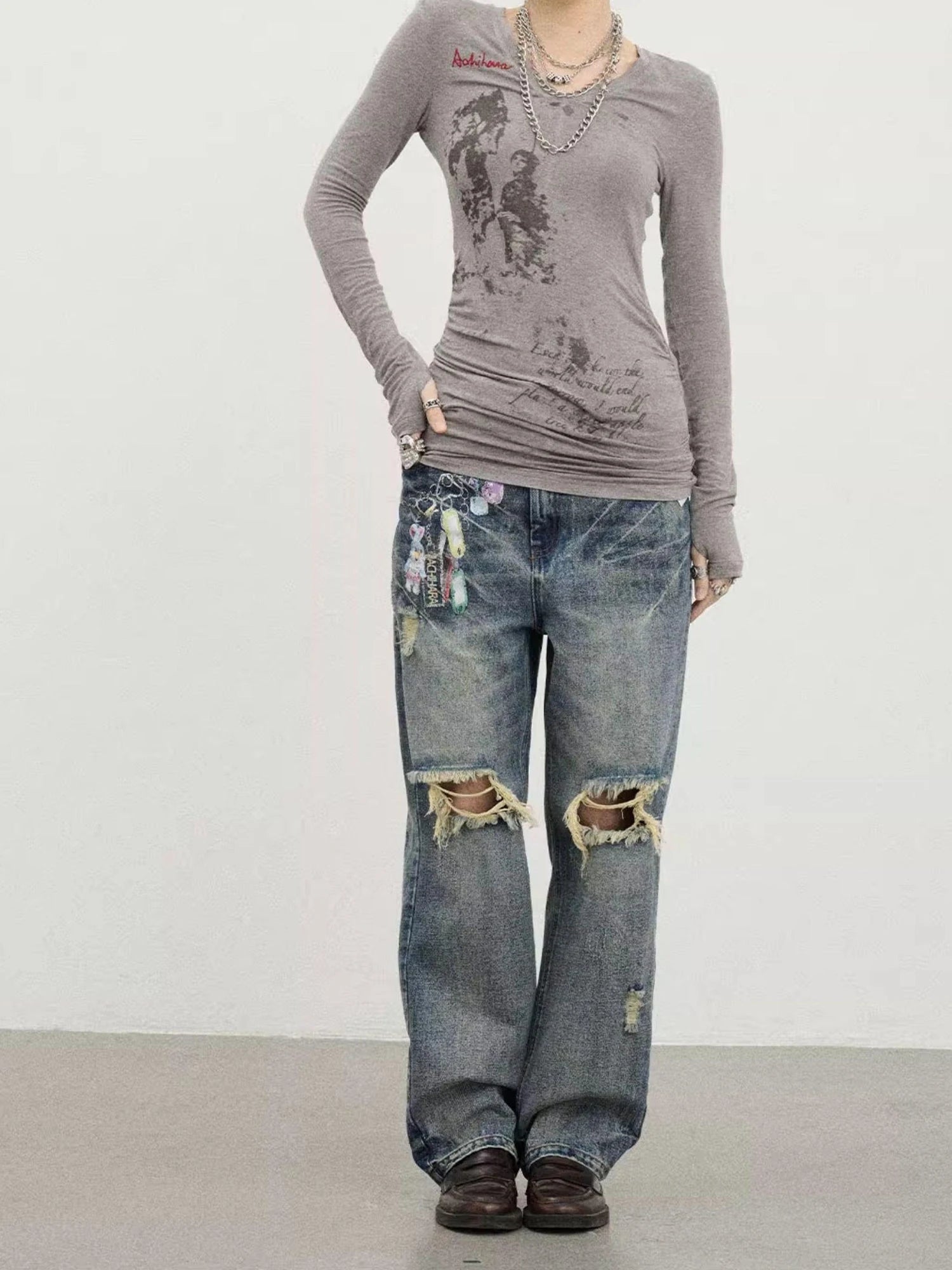 Apple Tree Twist T-Shirt Lightweight Long Sleeve Sun Protection Top