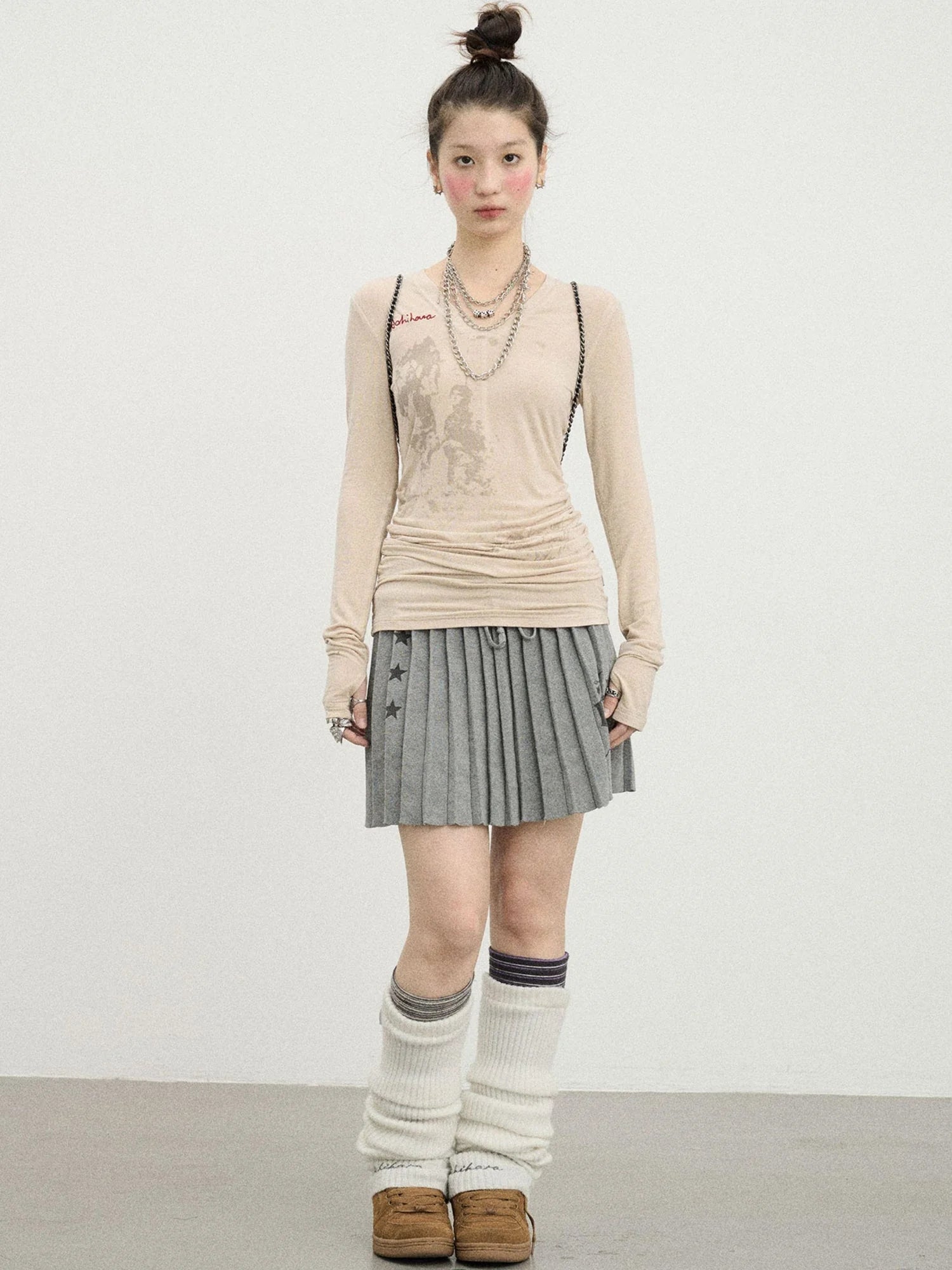 Apple Tree Twist T-Shirt Lightweight Long Sleeve Sun Protection Top