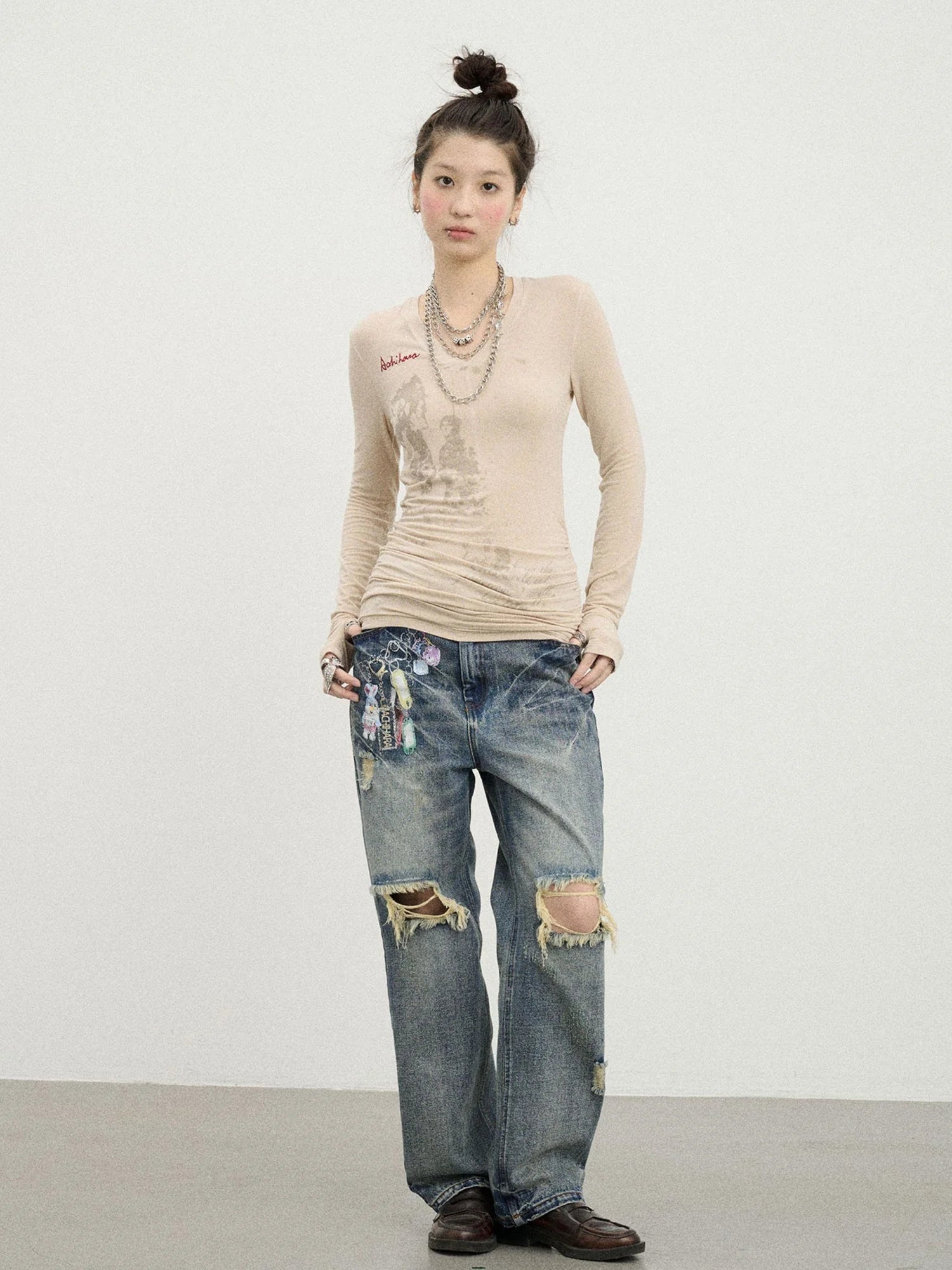 Apple Tree Twist T-Shirt Lightweight Long Sleeve Sun Protection Top