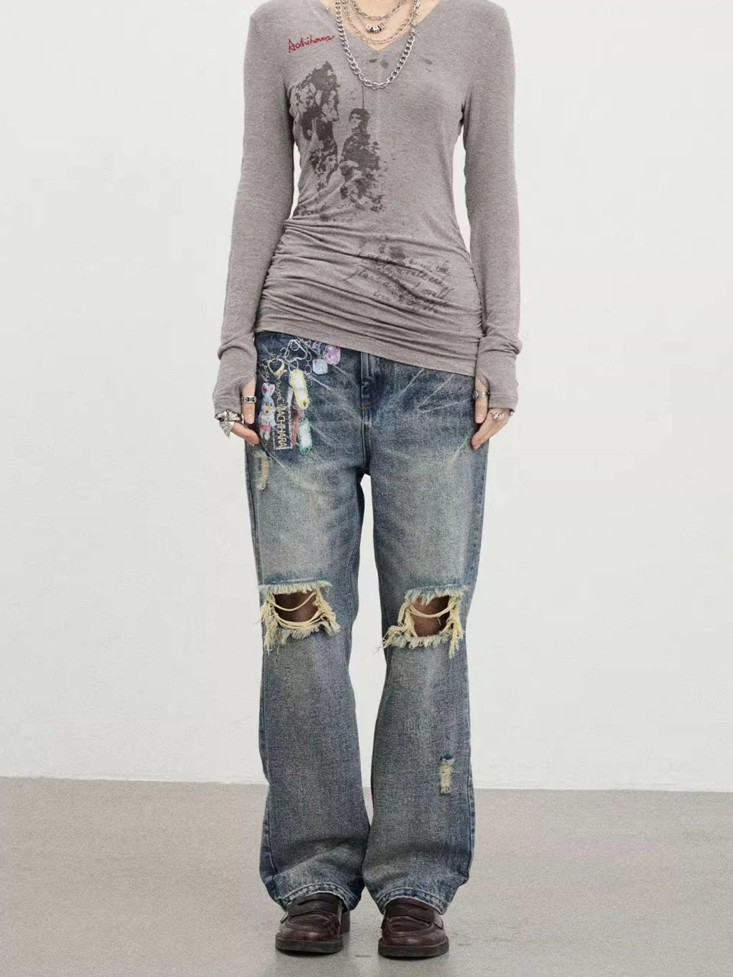 Apple Tree Twist T-Shirt Lightweight Long Sleeve Sun Protection Top