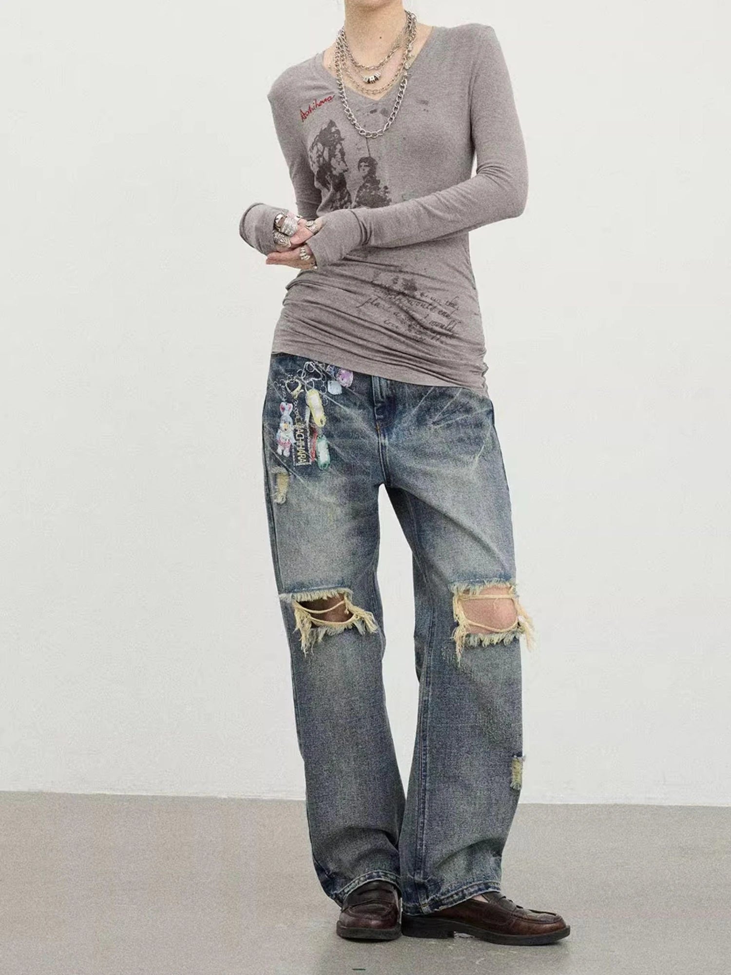 Apple Tree Twist T-Shirt Lightweight Long Sleeve Sun Protection Top