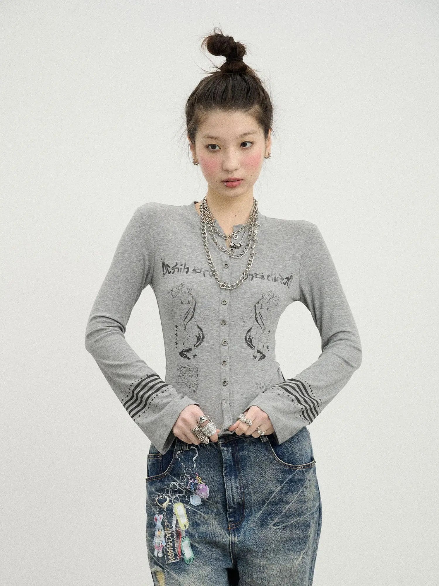 Autumn Sequence Flared Sleeve Cardigan