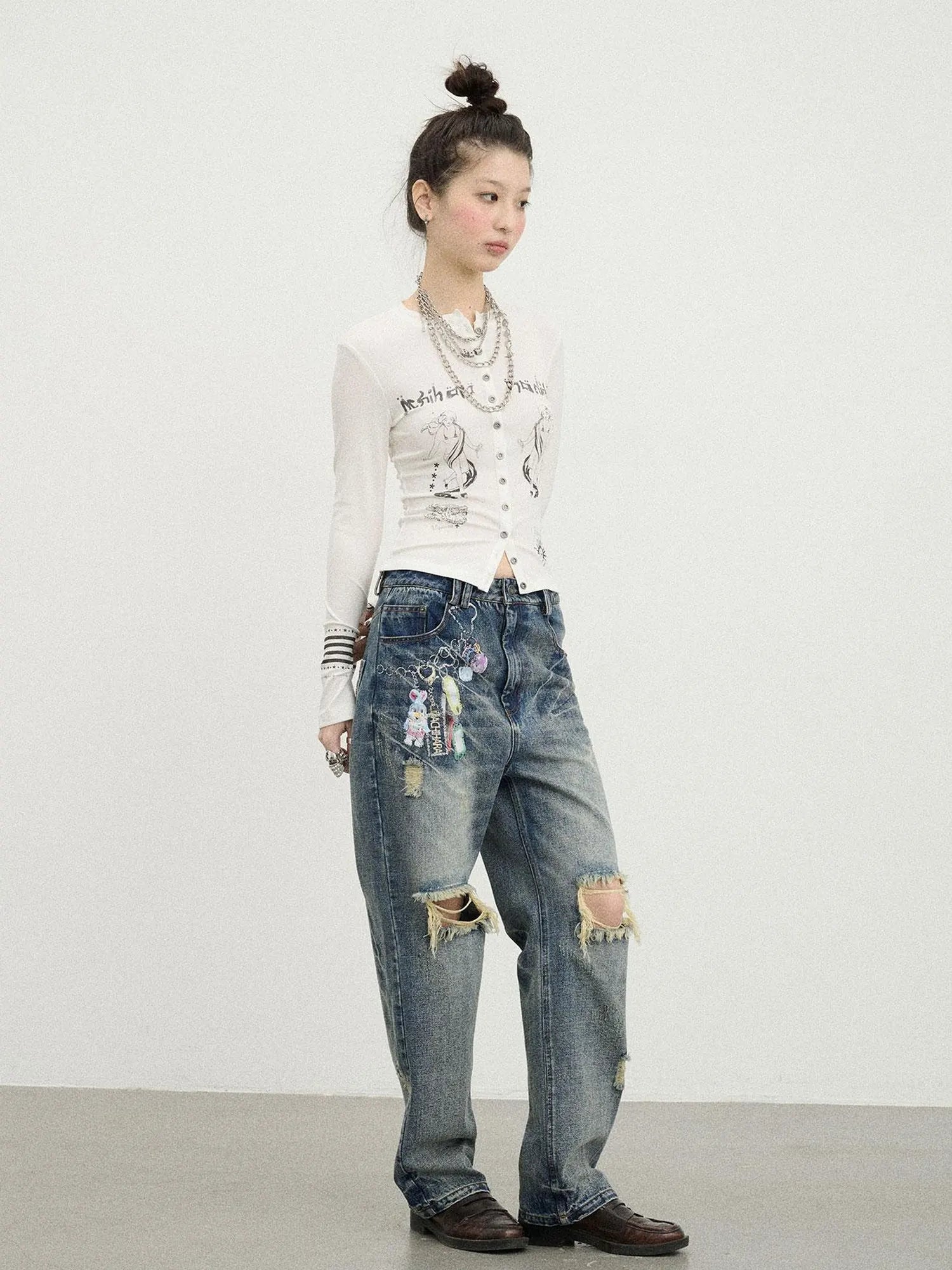 Autumn Sequence Flared Sleeve Cardigan
