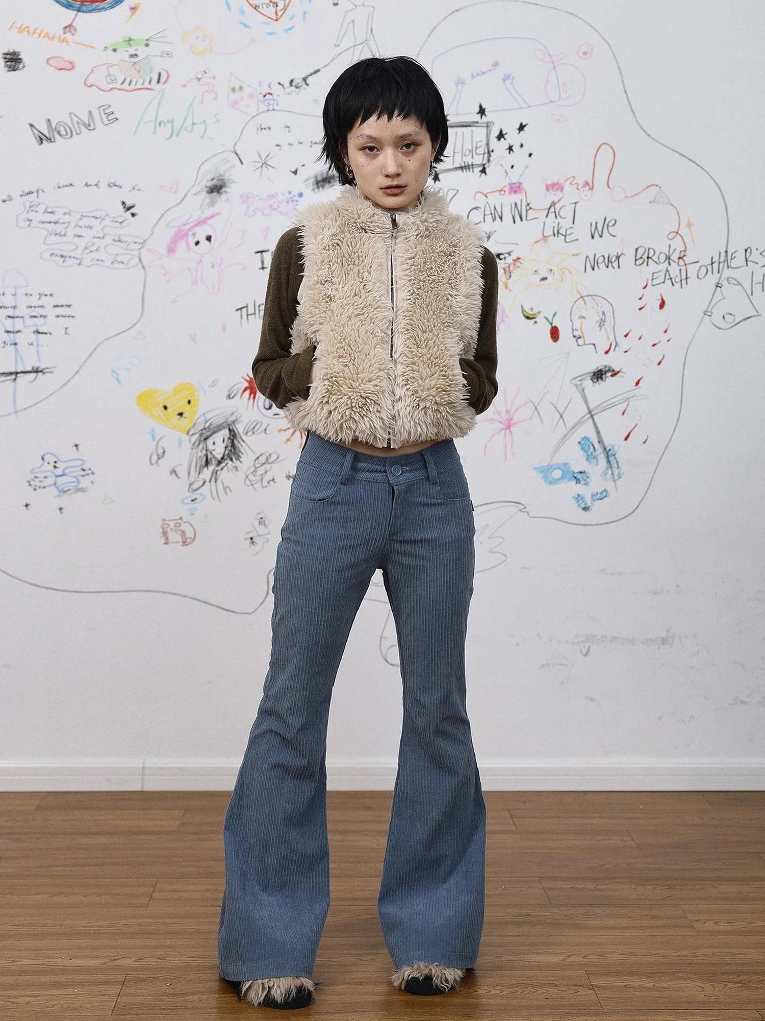 Autumn Wide Leg Corduroy Pants