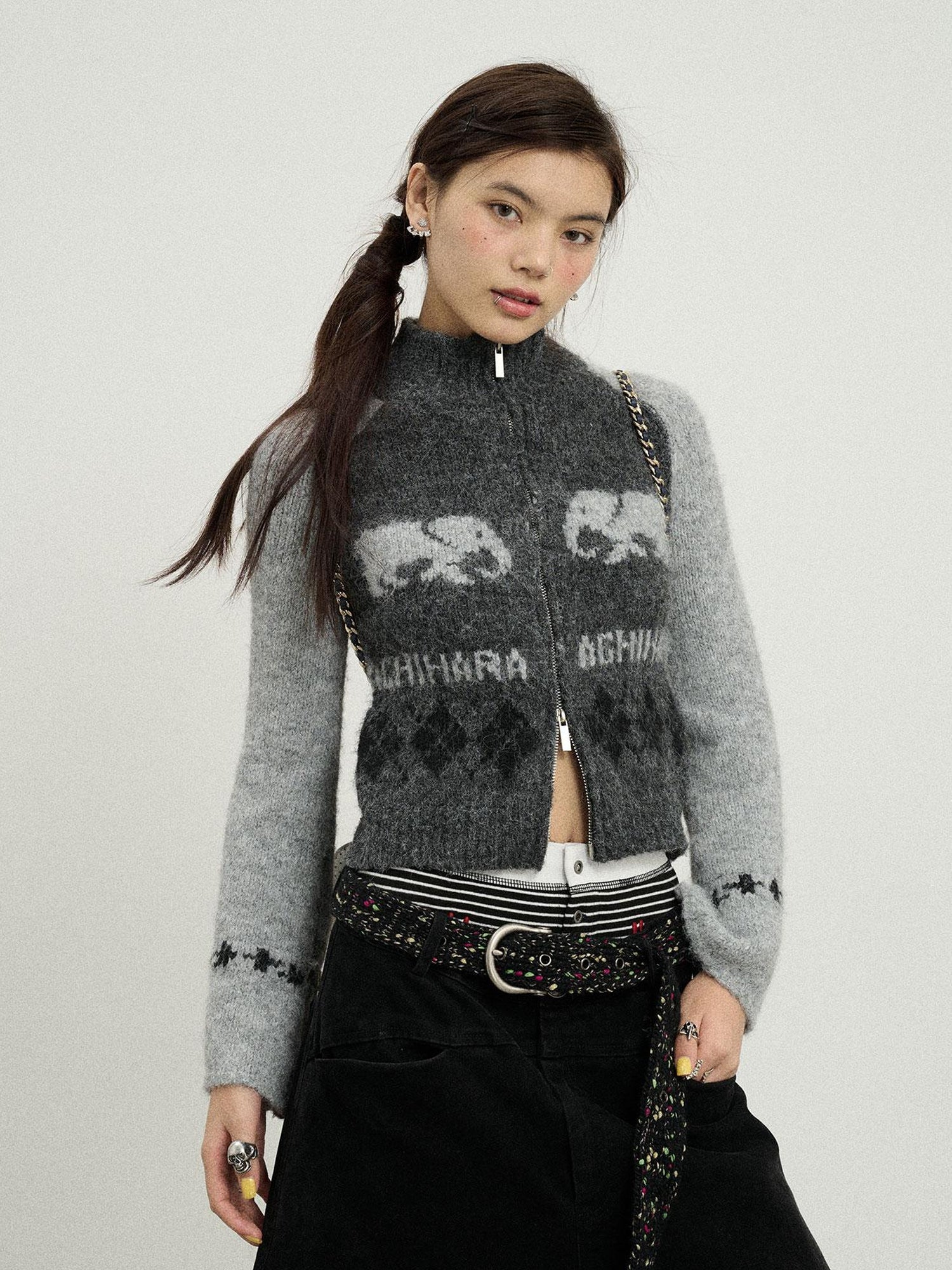 Achihara Babar Story Alpaca Knit Sweater
