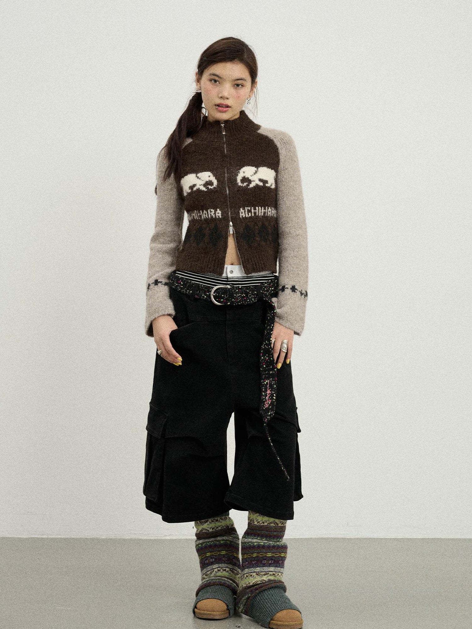 Achihara Babar Story Alpaca Knit Sweater