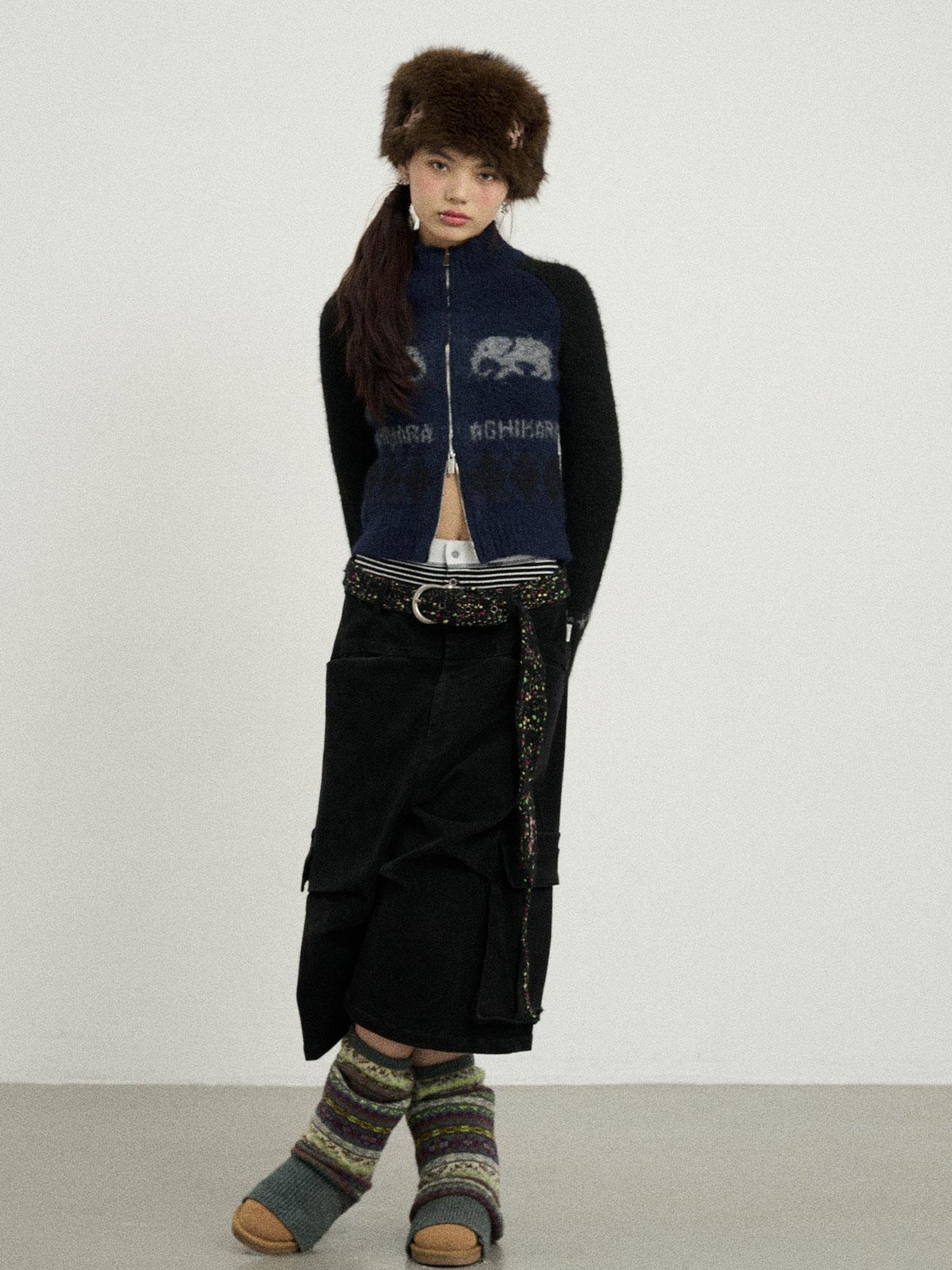Achihara Babar Story Alpaca Knit Sweater