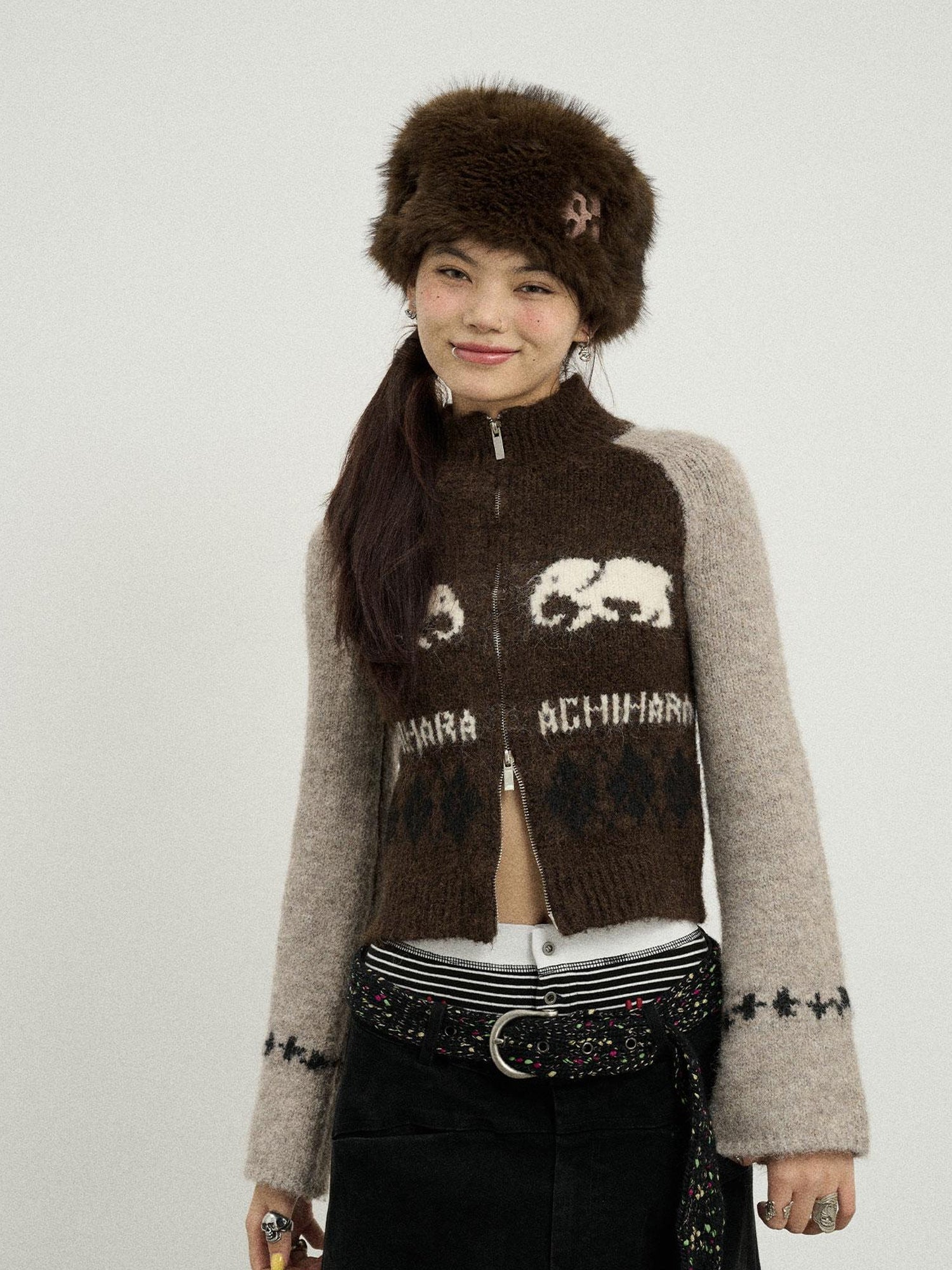 Achihara Babar Story Alpaca Knit Sweater