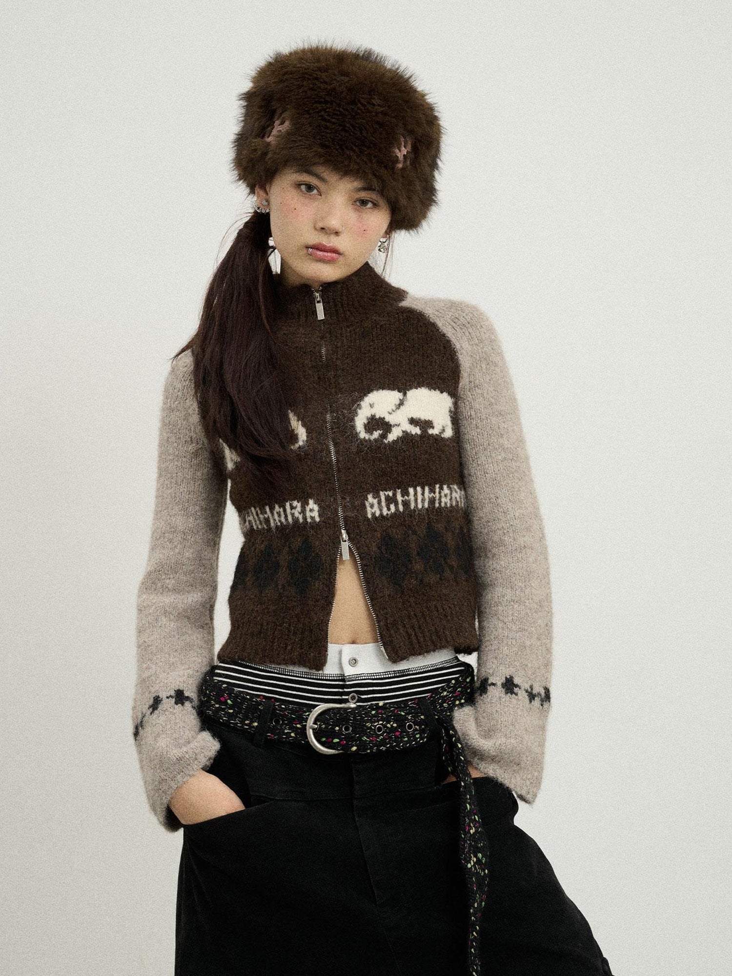 Achihara Babar Story Alpaca Knit Sweater