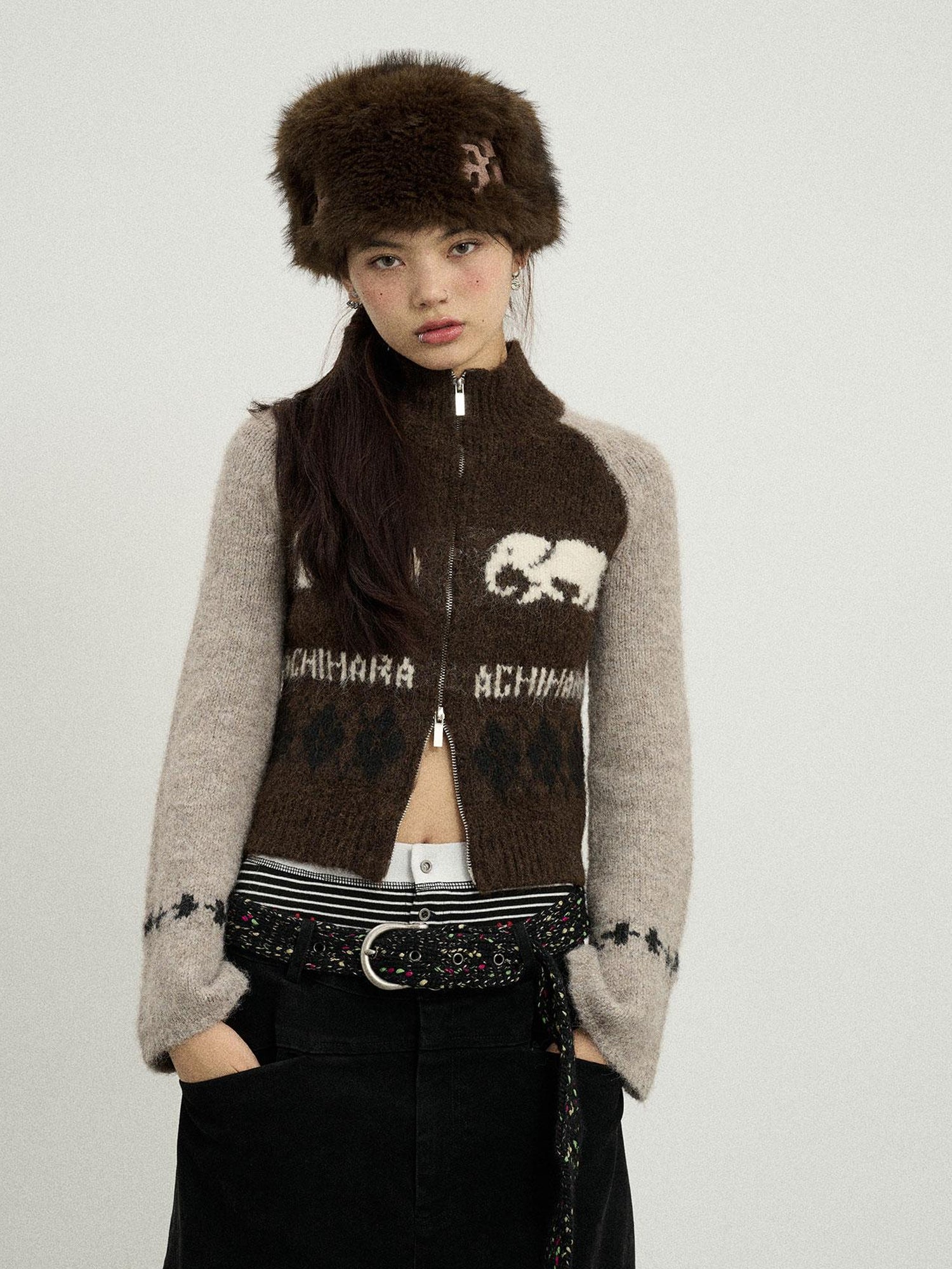 Achihara Babar Story Alpaca Knit Sweater