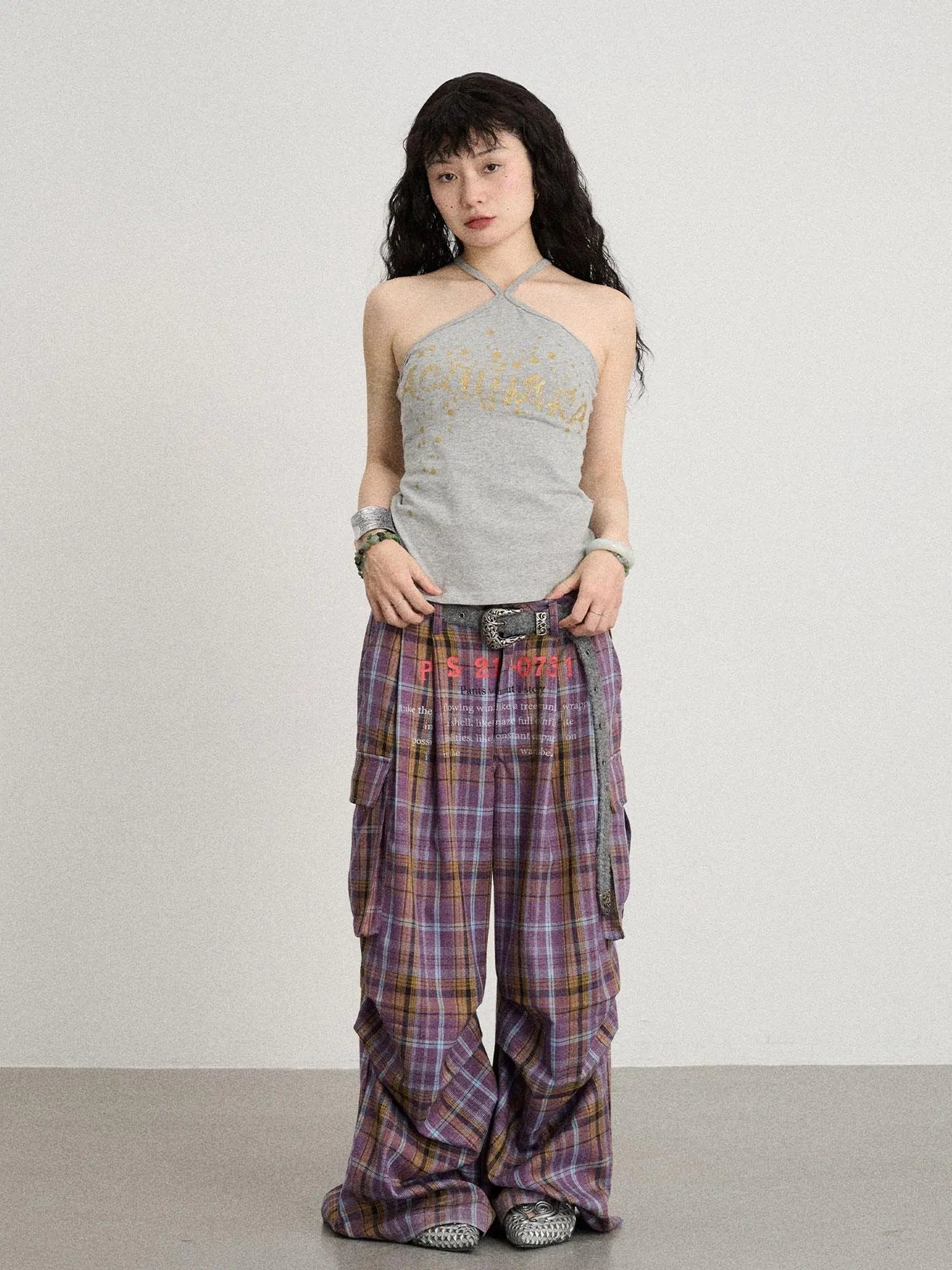 Bangkok Beach Metallic Halter Top