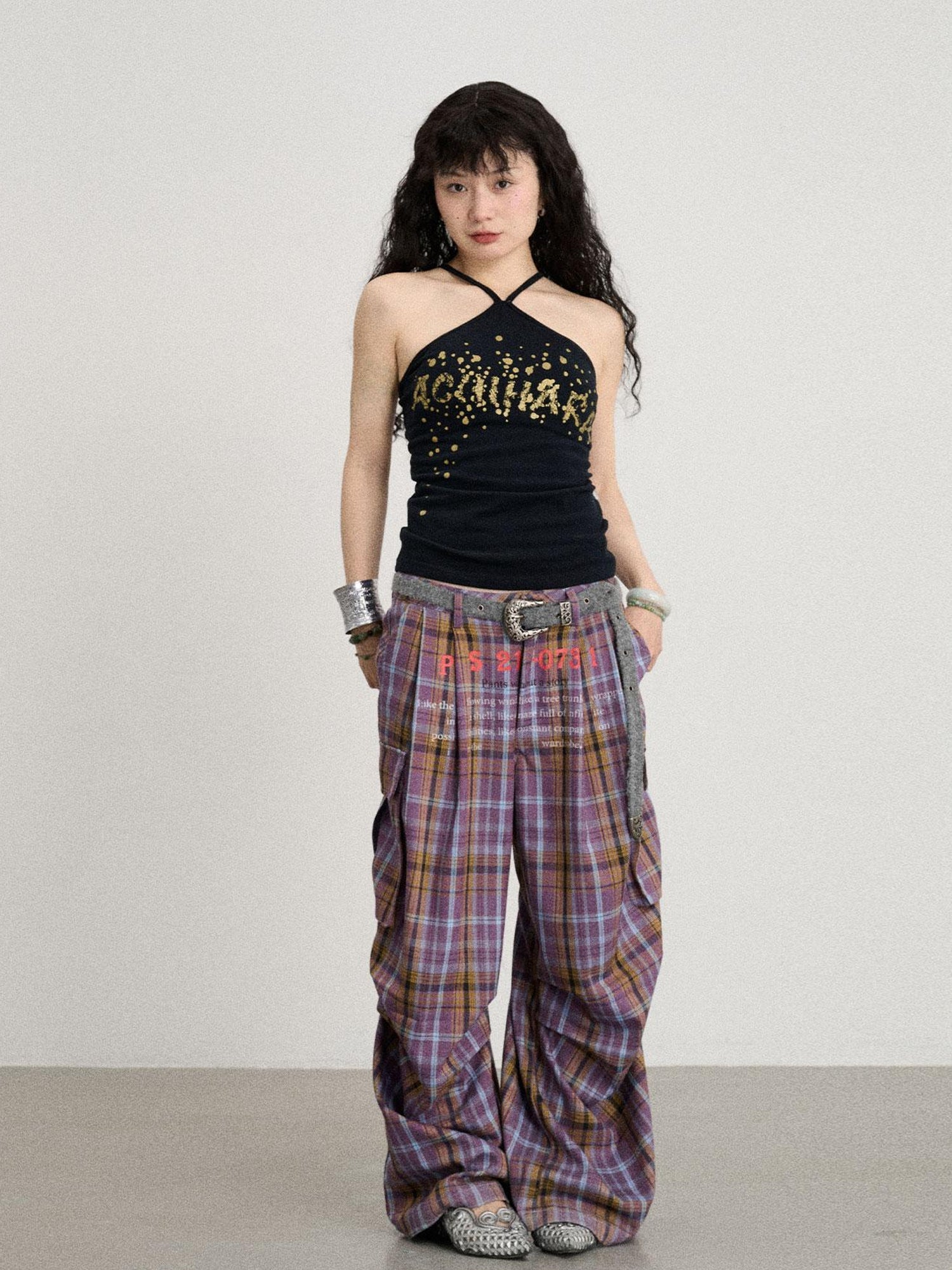 Achihara Bangkok Beach Metallic Halter Top