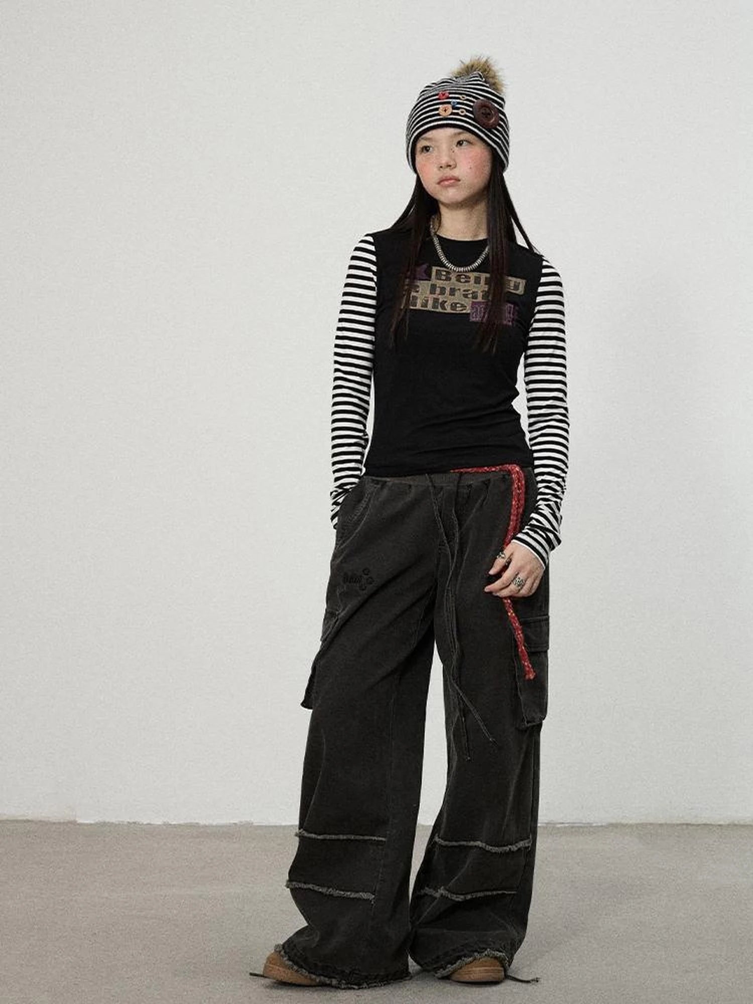 Being A Brat Like A Child Stripe Long Sleeve Top