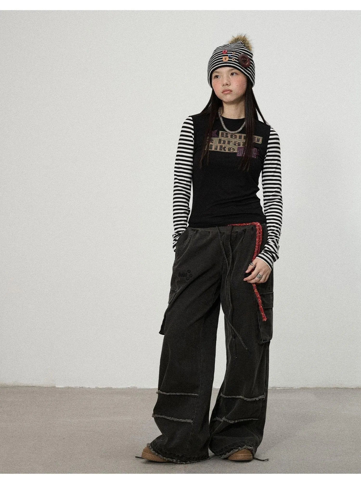 Being A Brat Like A Child Stripe Long Sleeve Top