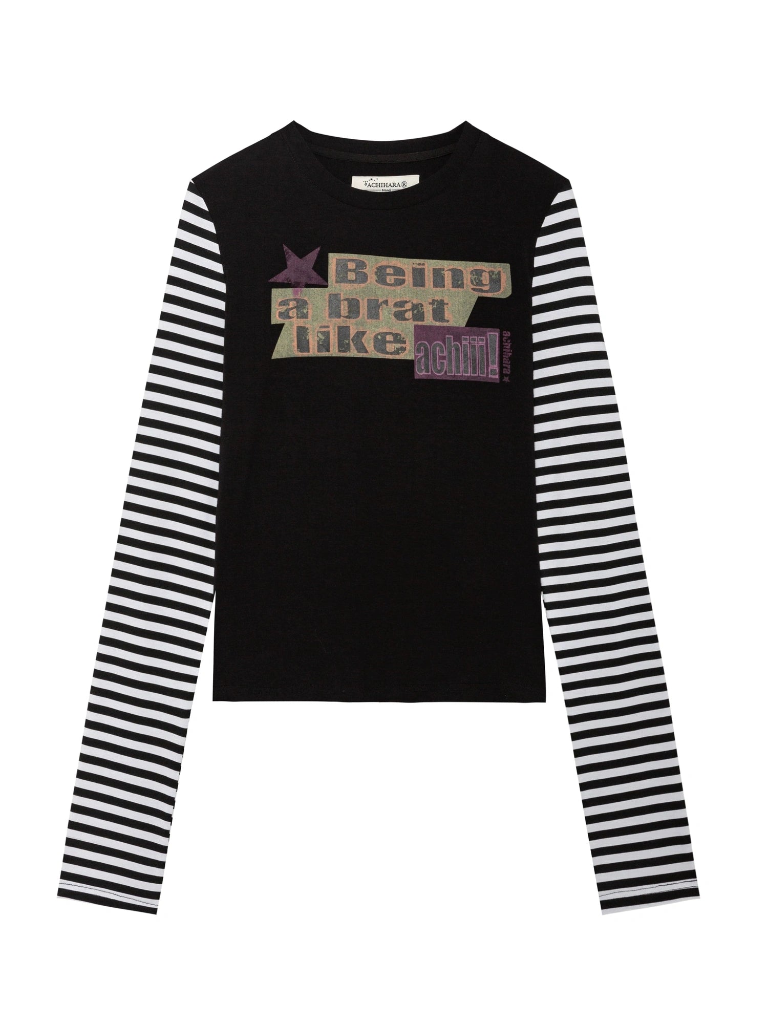 Being A Brat Like A Child Stripe Long Sleeve Top