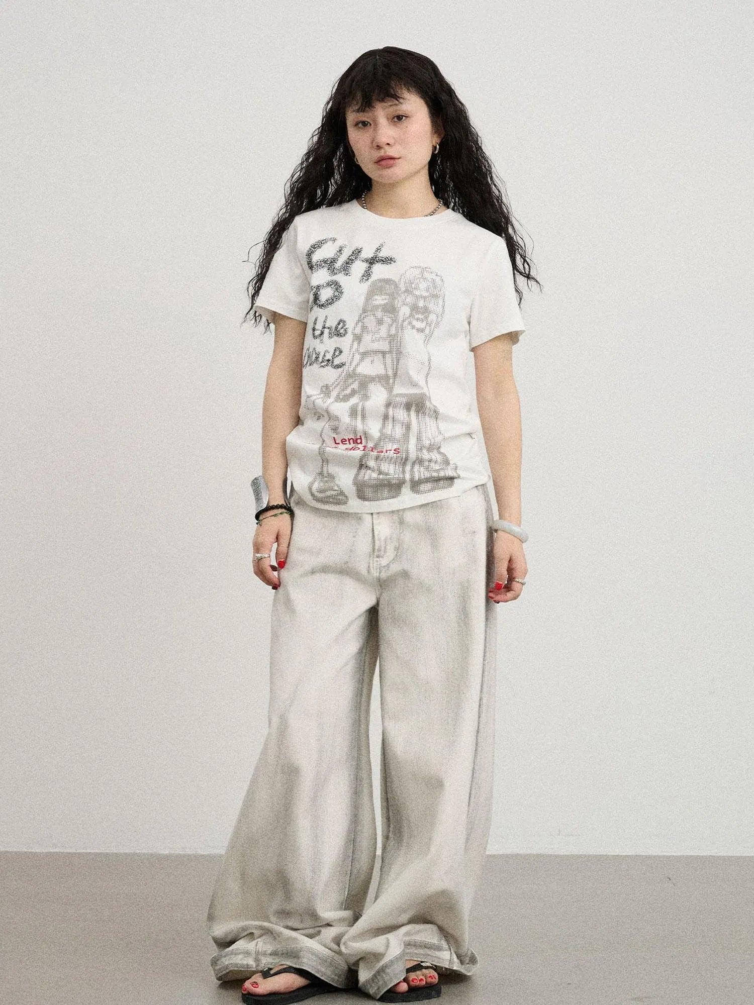 Bestie Borrowed Tee Retro Washed Cotton