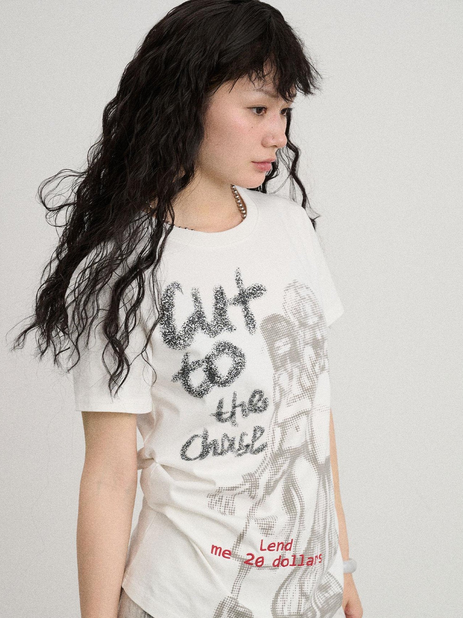Achihara Bestie Borrowed Tee Retro Washed Cotton