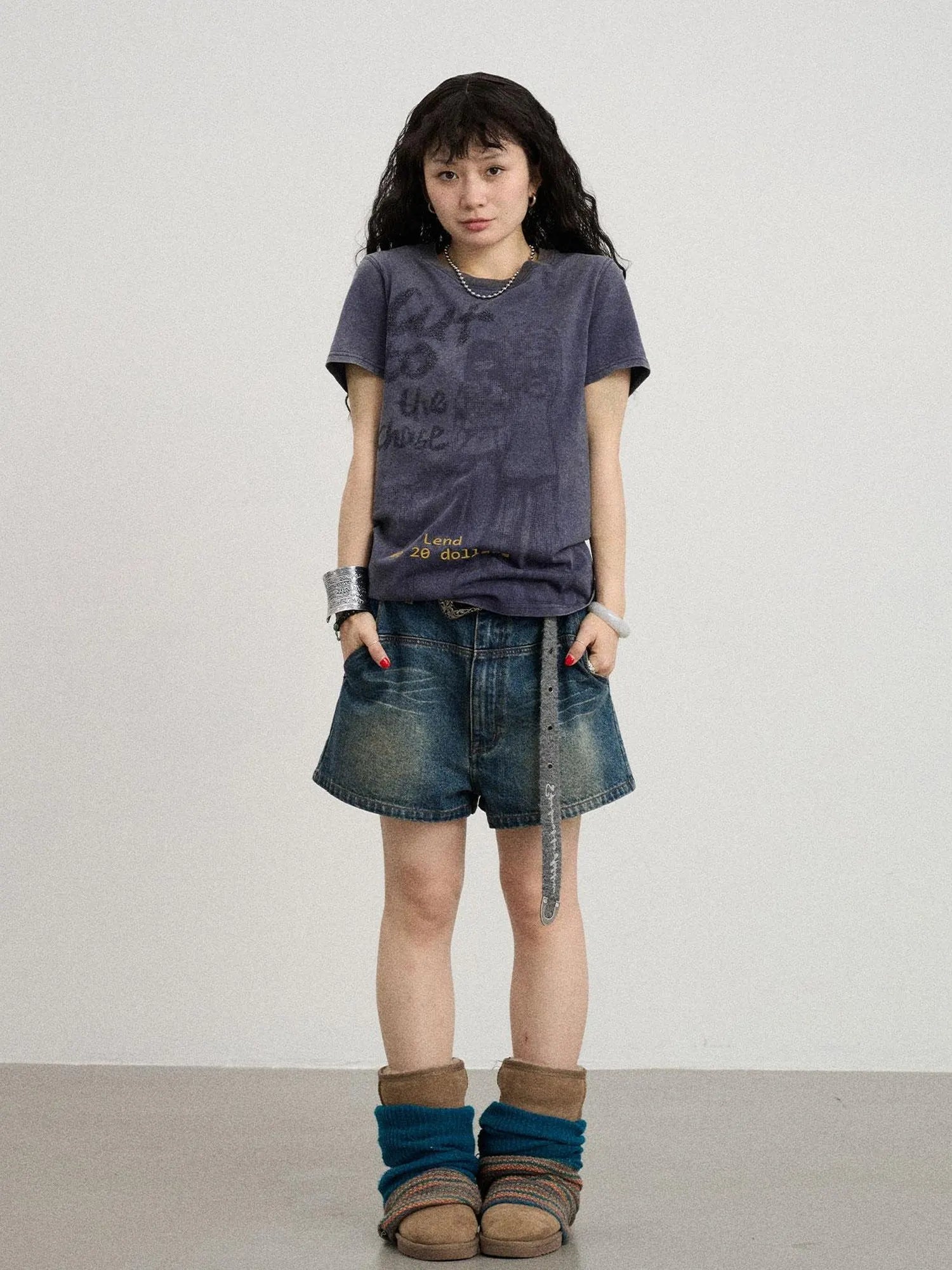 Bestie Borrowed Tee Retro Washed Cotton