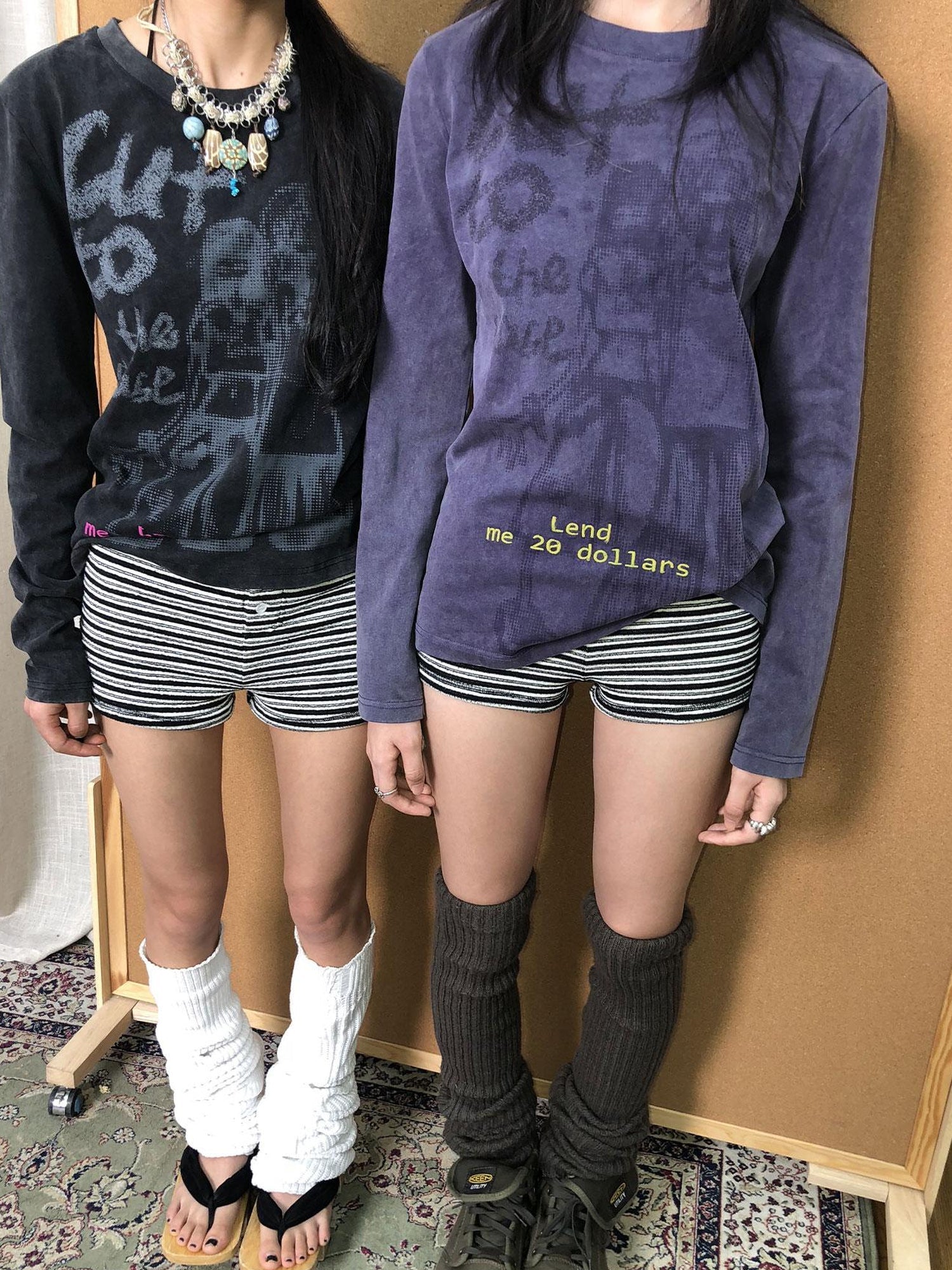 Achihara Bestie Borrowed Tee Retro Washed Cotton