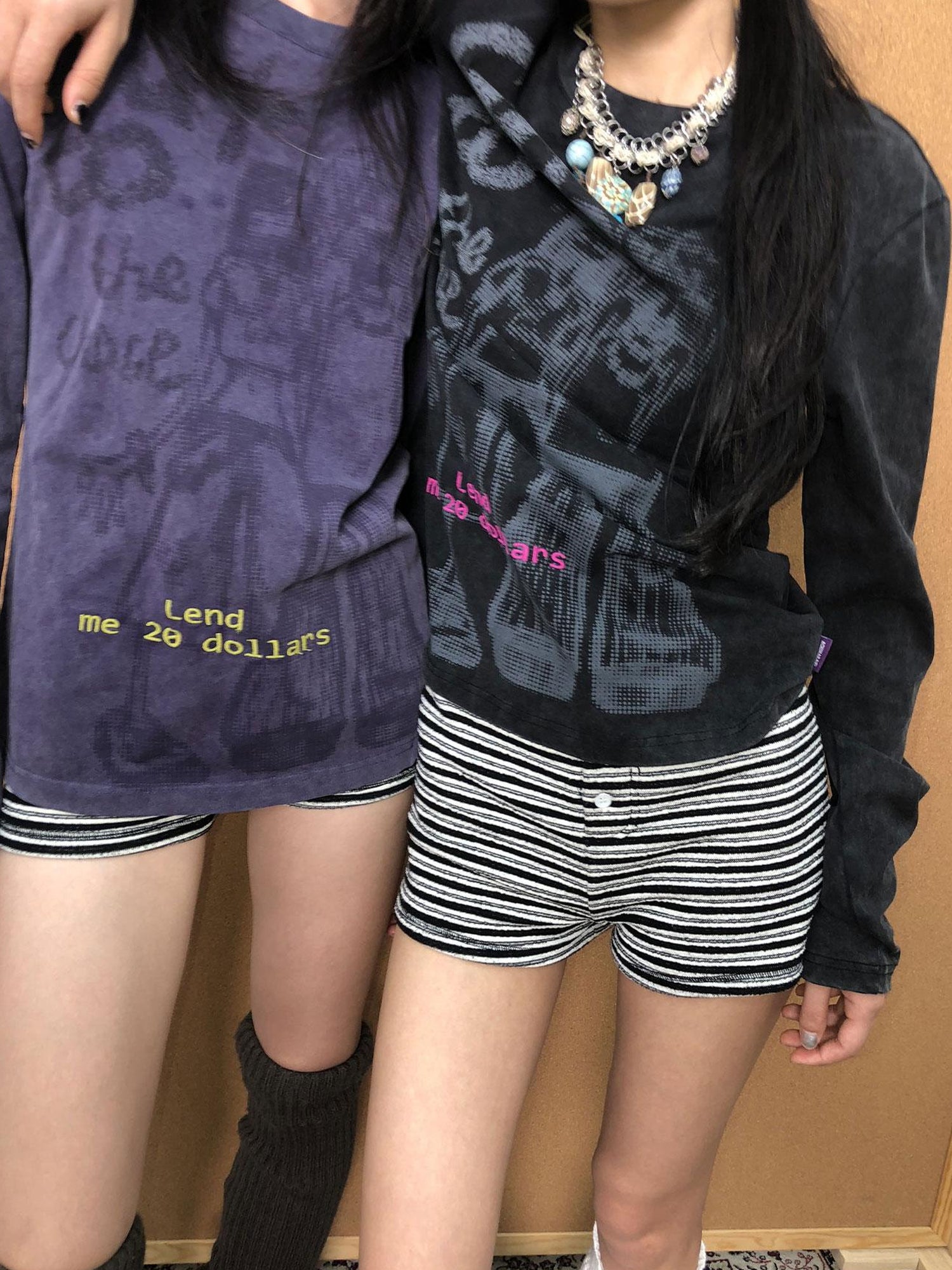 Achihara Bestie Borrowed Tee Retro Washed Cotton