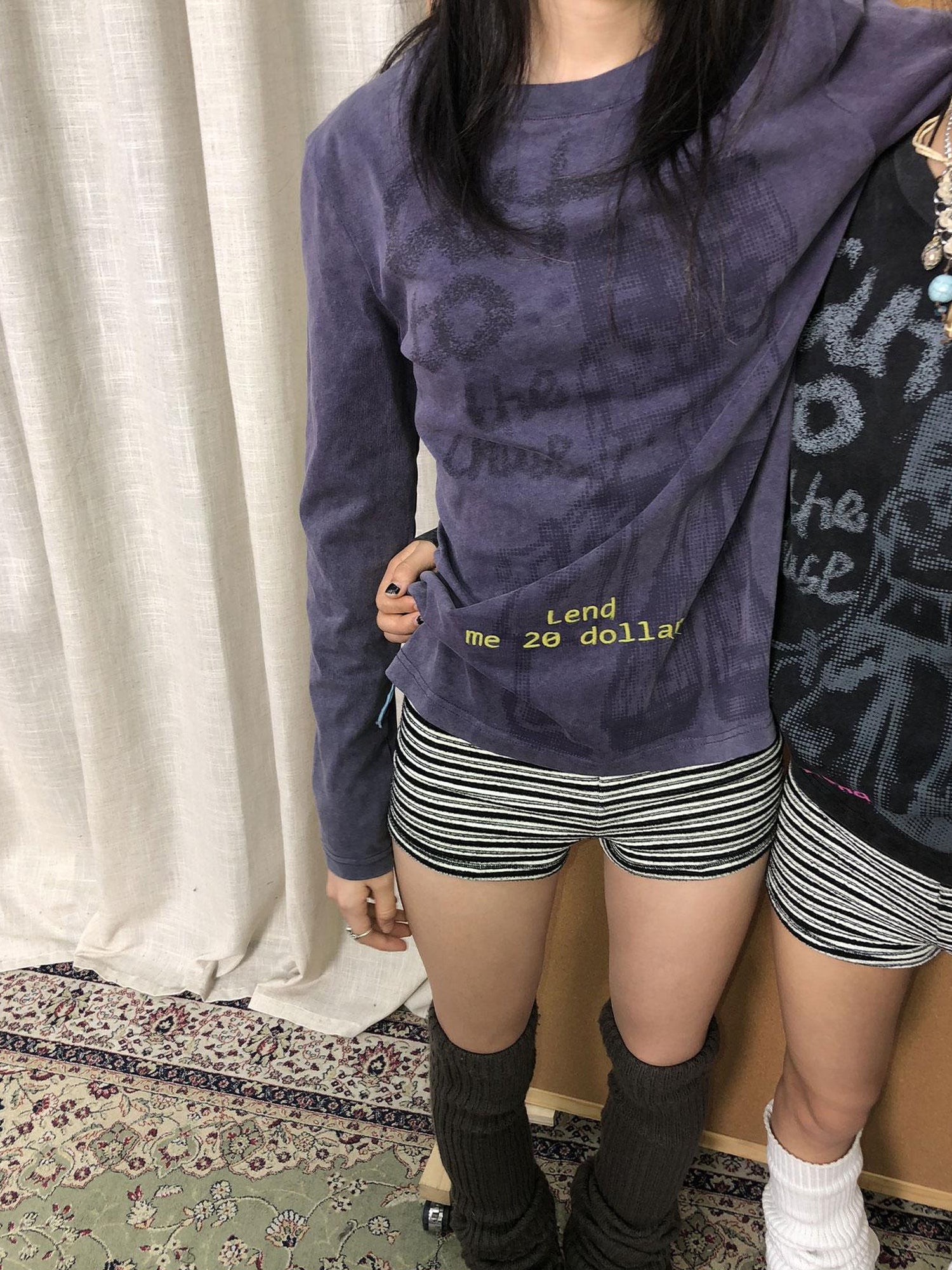 Achihara Bestie Borrowed Tee Retro Washed Cotton