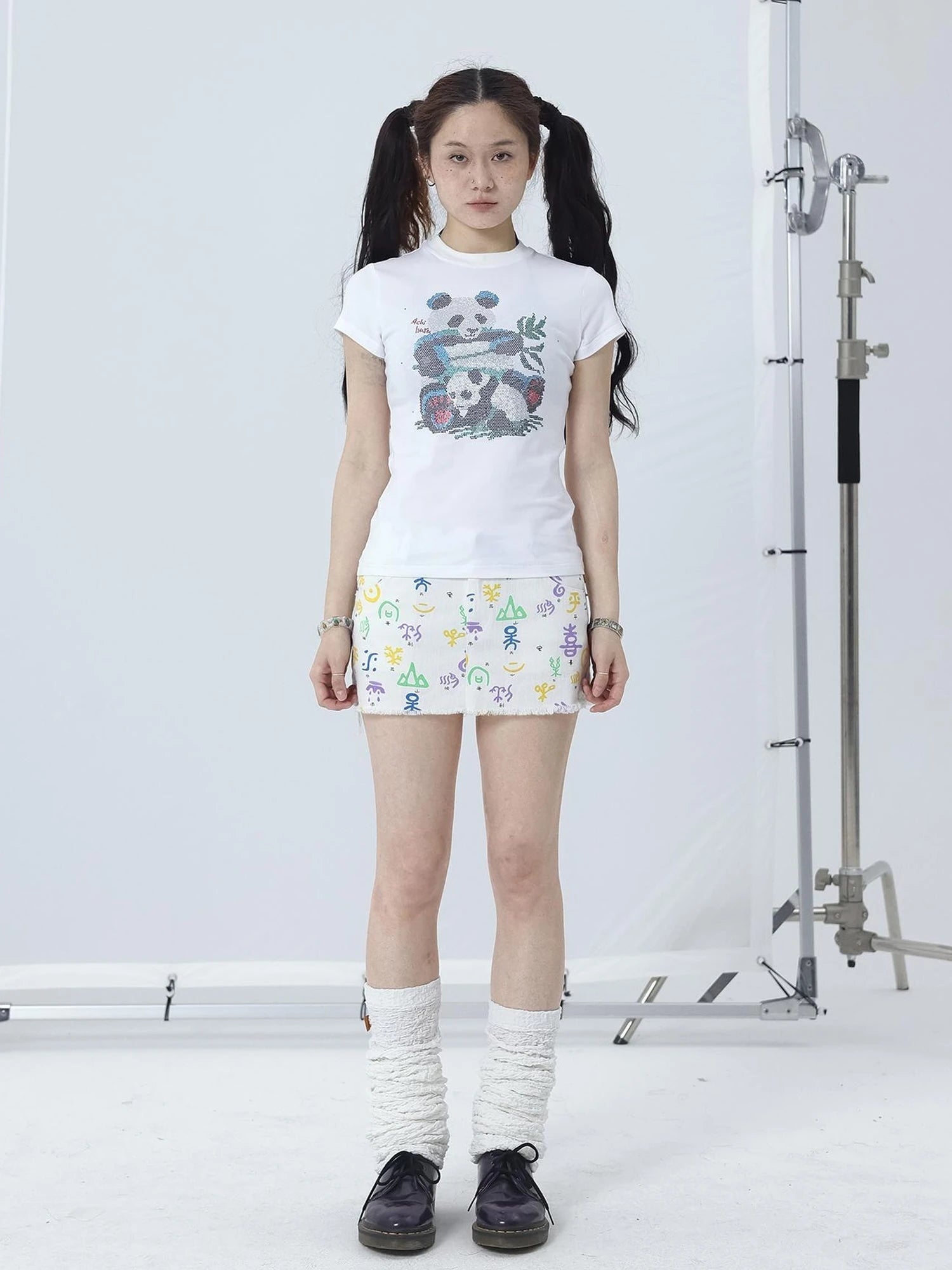 Blessed High Waist Slim Fit Cotton Mini Skirt