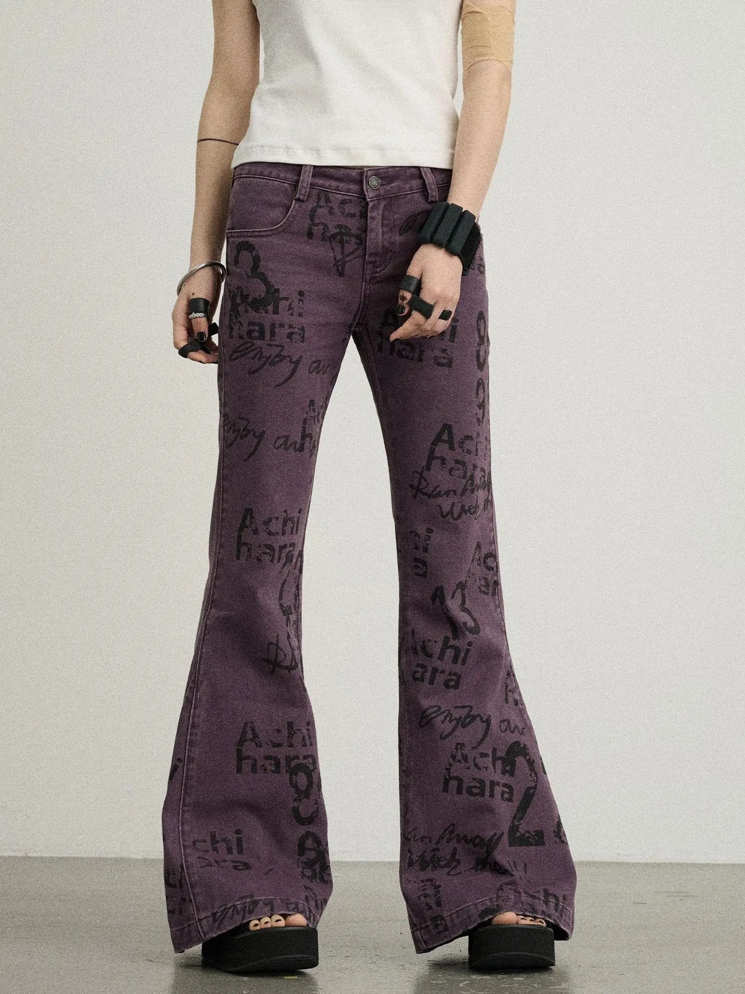 Blueberry Flare Denim Pants