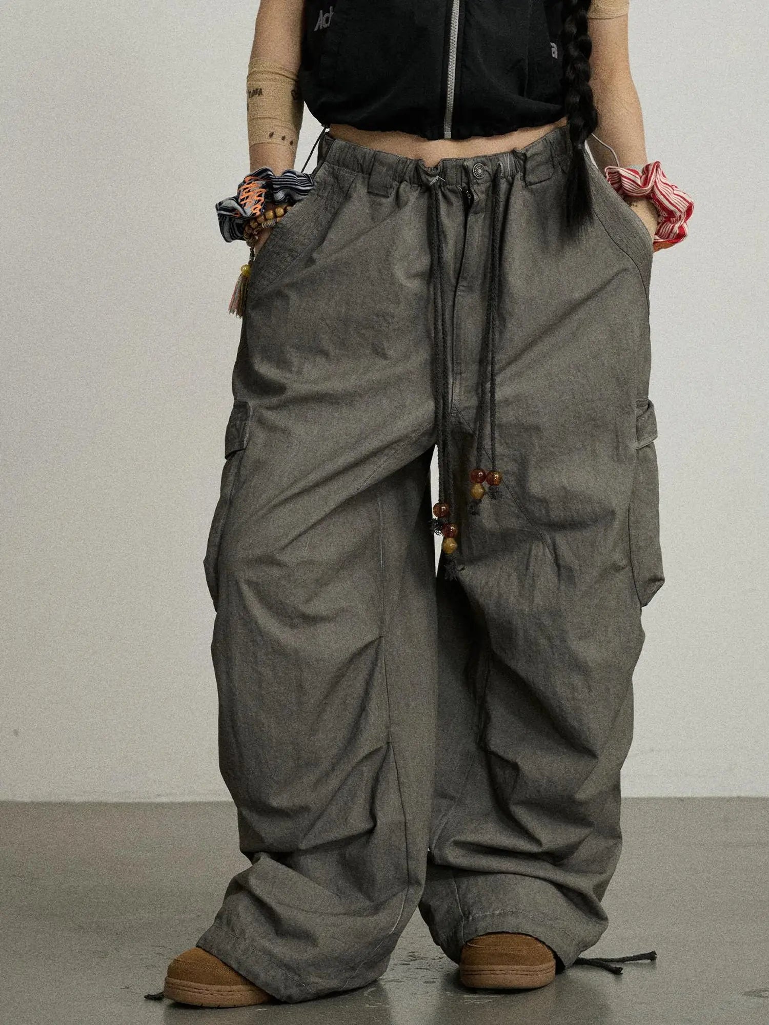 Blurred Focus Wide Leg Trousers