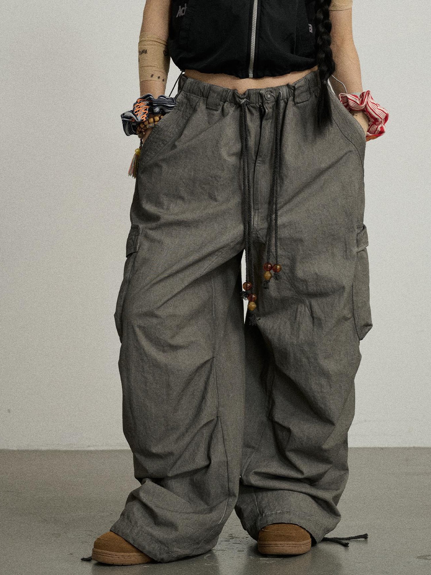 Achihara Blurred Focus Wide Leg Trousers