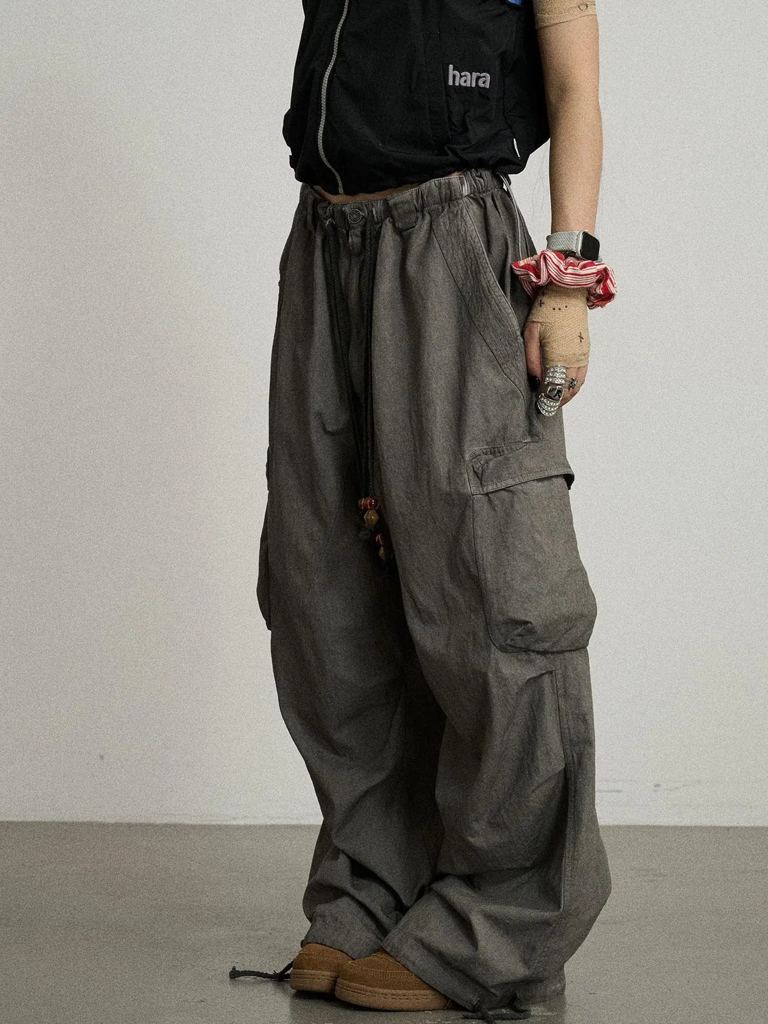Blurred Focus Wide Leg Trousers
