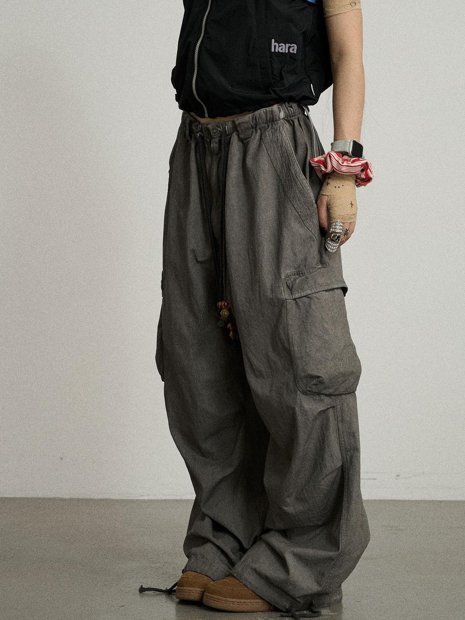 Achihara Blurred Focus Wide Leg Trousers