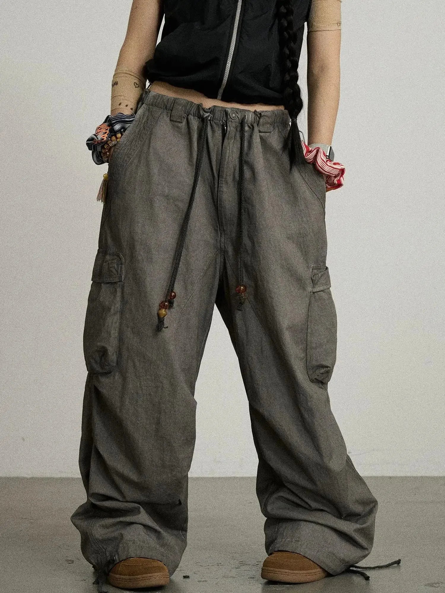 Blurred Focus Wide Leg Trousers