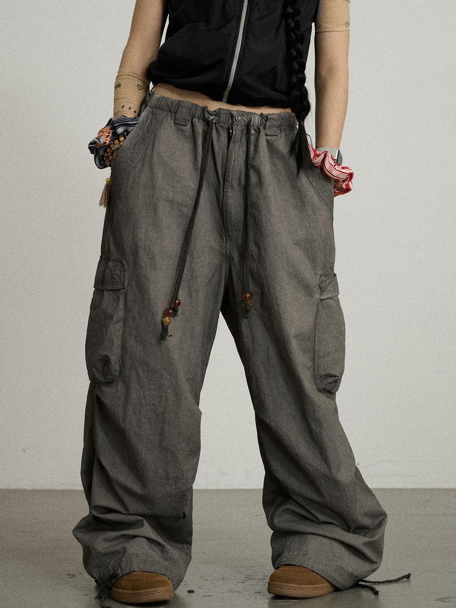 Achihara Blurred Focus Wide Leg Trousers