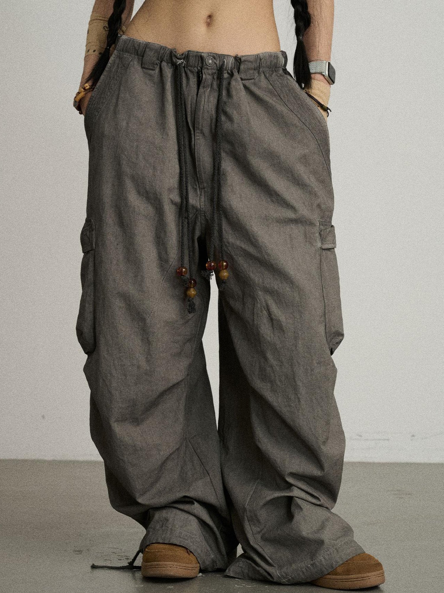 Achihara Blurred Focus Wide Leg Trousers